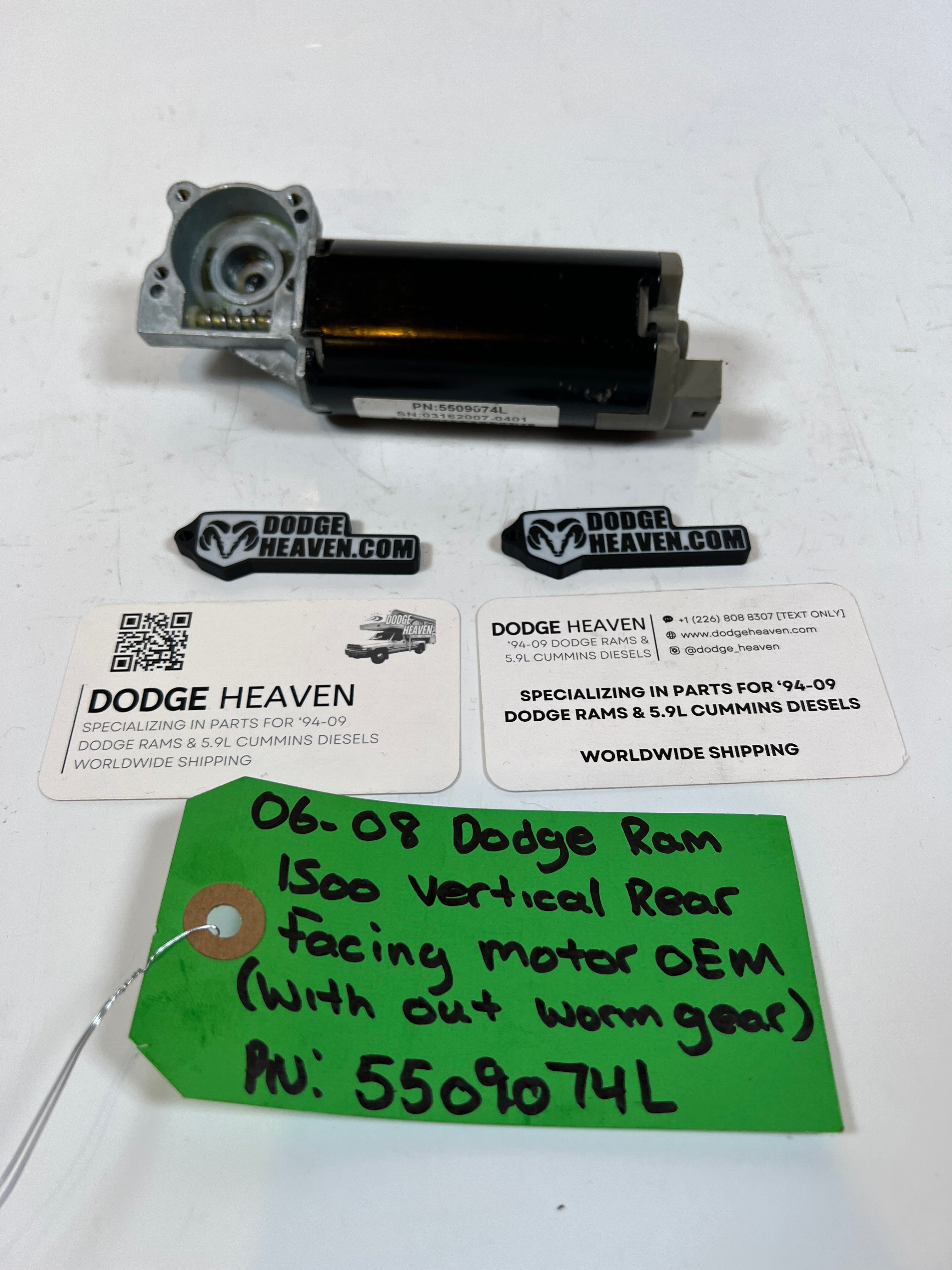 2006-2008 Dodge Ram 1500 Vertical Rear Facing Seat Motor W/O Worm Gear