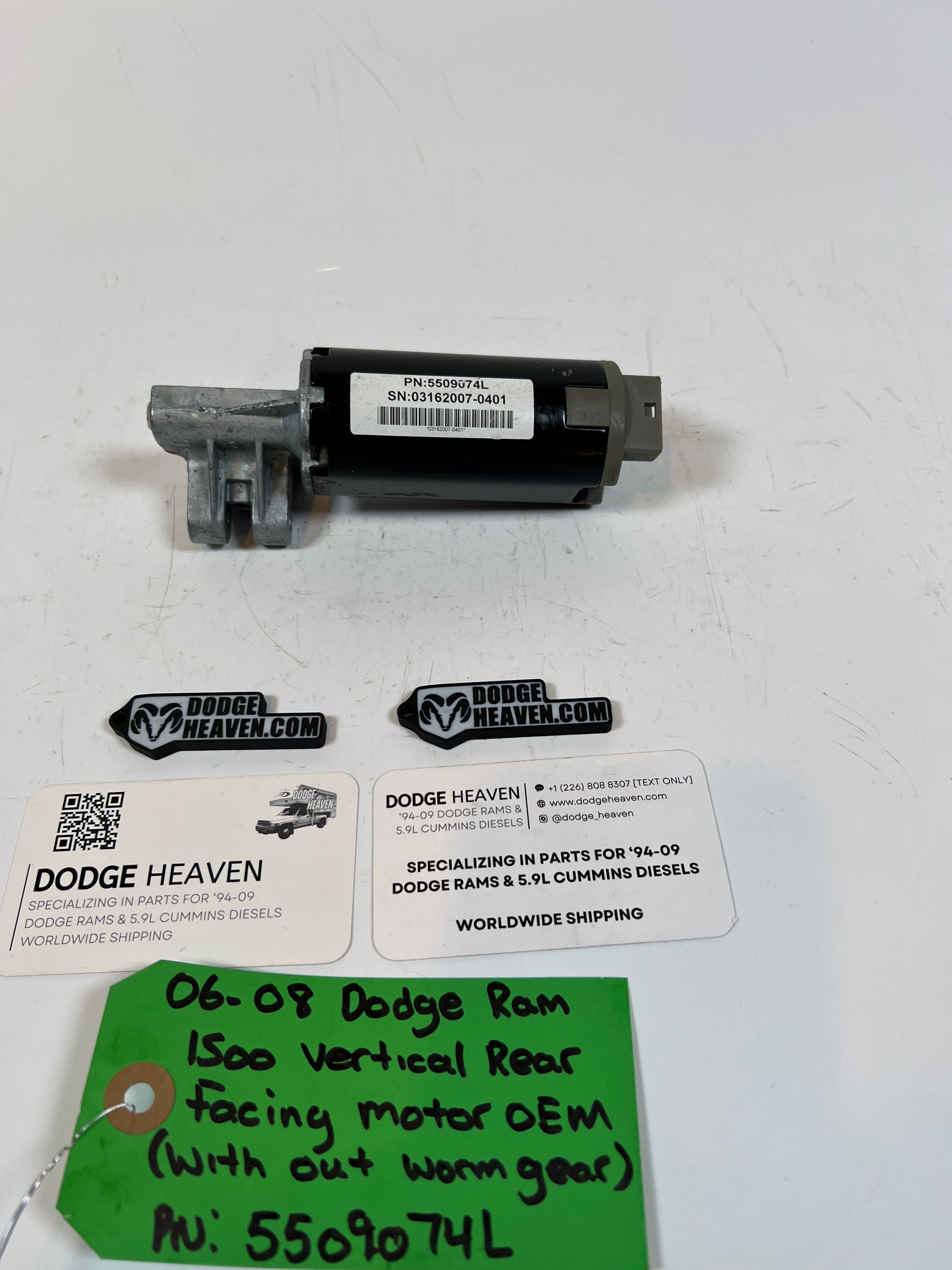 2006-2008 Dodge Ram 1500 Vertical Rear Facing Seat Motor W/O Worm Gear