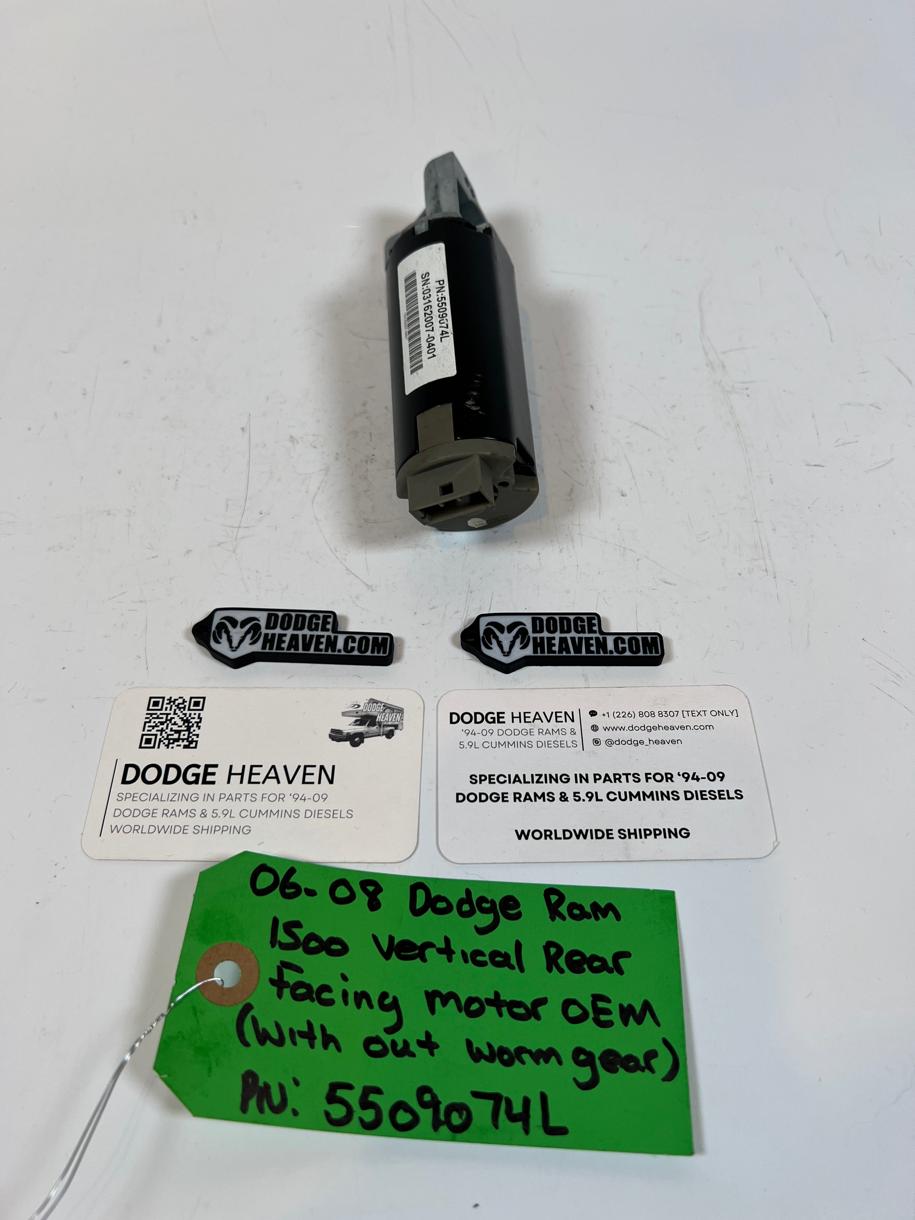 2006-2008 Dodge Ram 1500 Vertical Rear Facing Seat Motor W/O Worm Gear