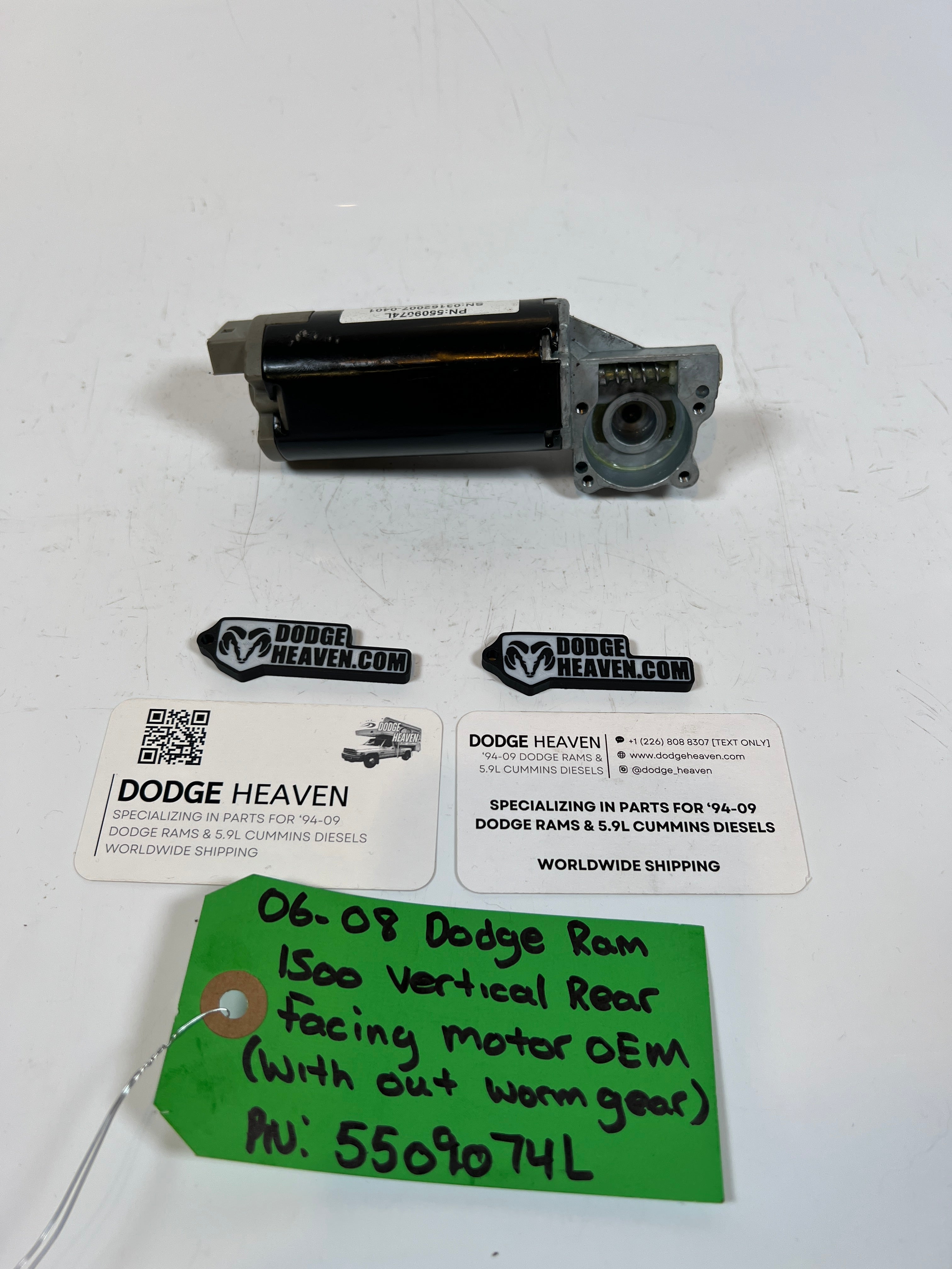 2006-2008 Dodge Ram 1500 Vertical Rear Facing Seat Motor W/O Worm Gear