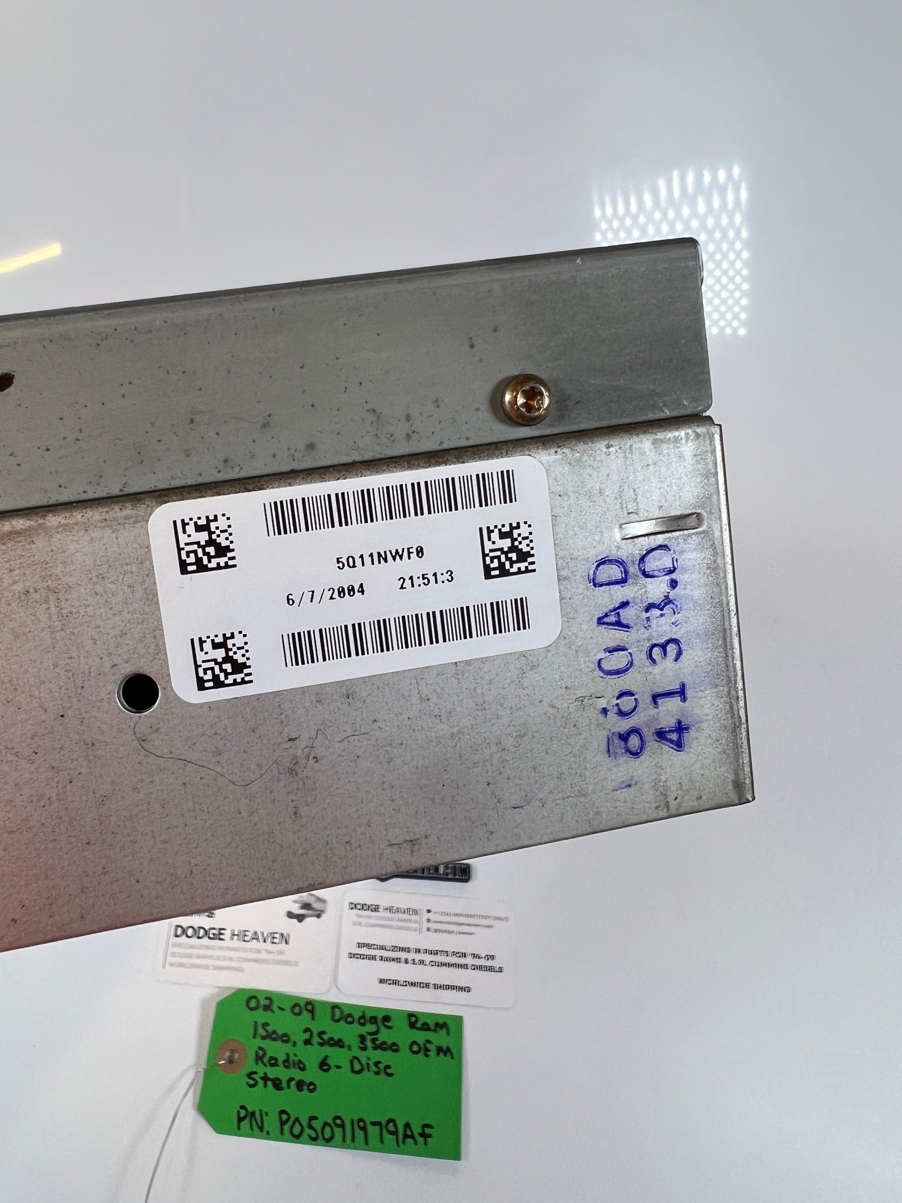 2002-2009 Dodge Ram 1500-3500 Radio 6 Disc Stereo Head Unit