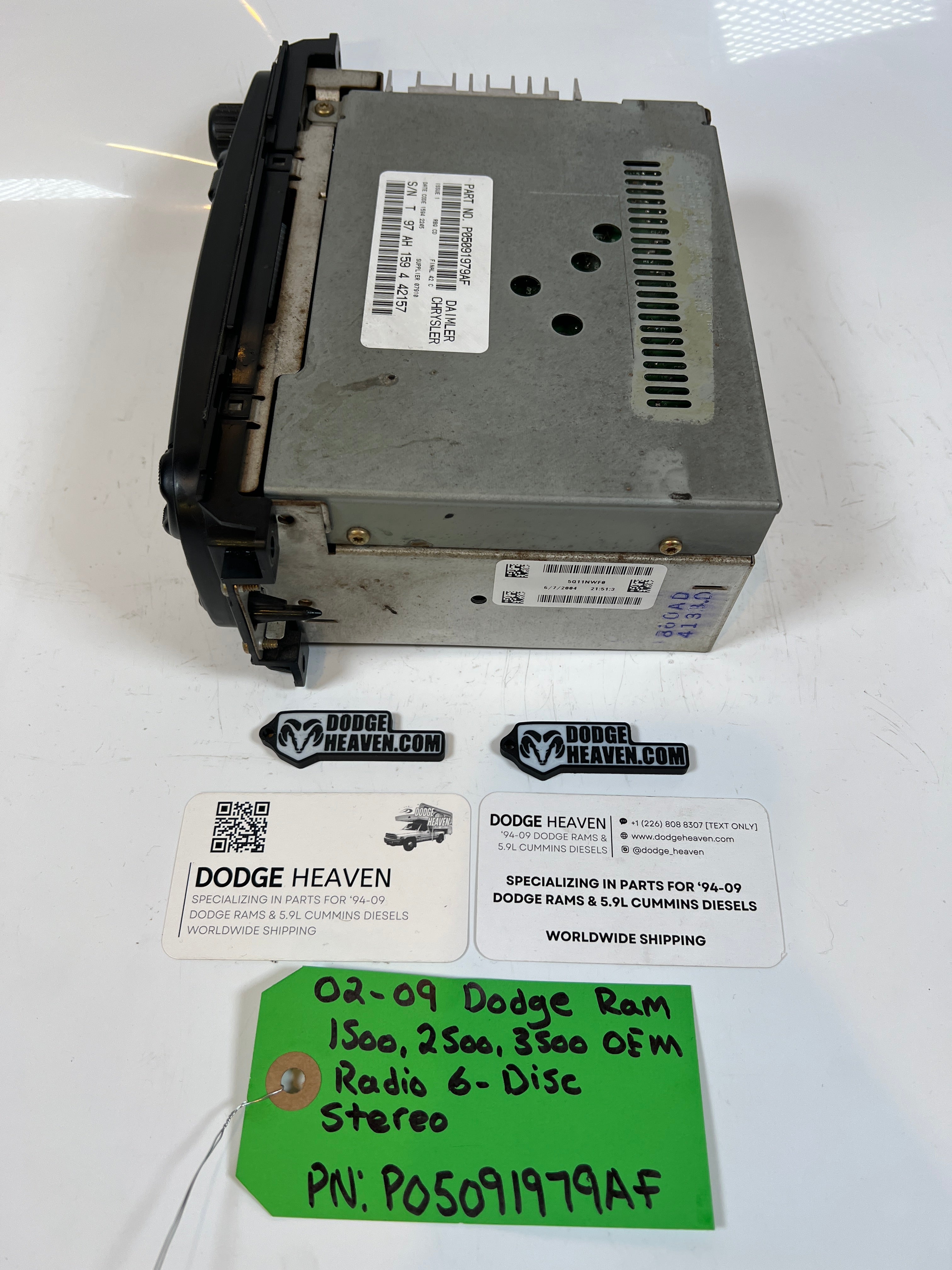 2002-2009 Dodge Ram 1500-3500 Radio 6 Disc Stereo Head Unit