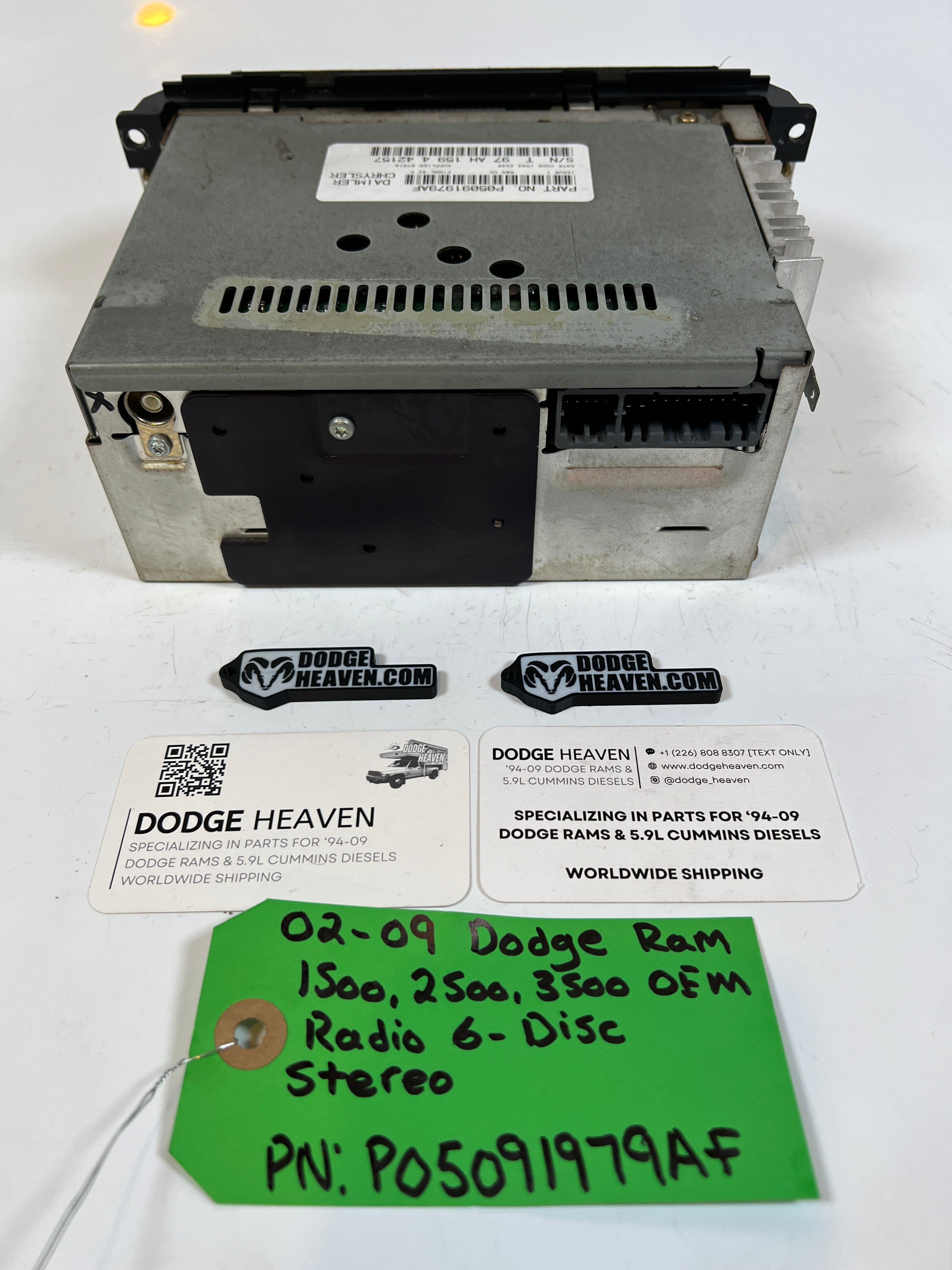 2002-2009 Dodge Ram 1500-3500 Radio 6 Disc Stereo Head Unit