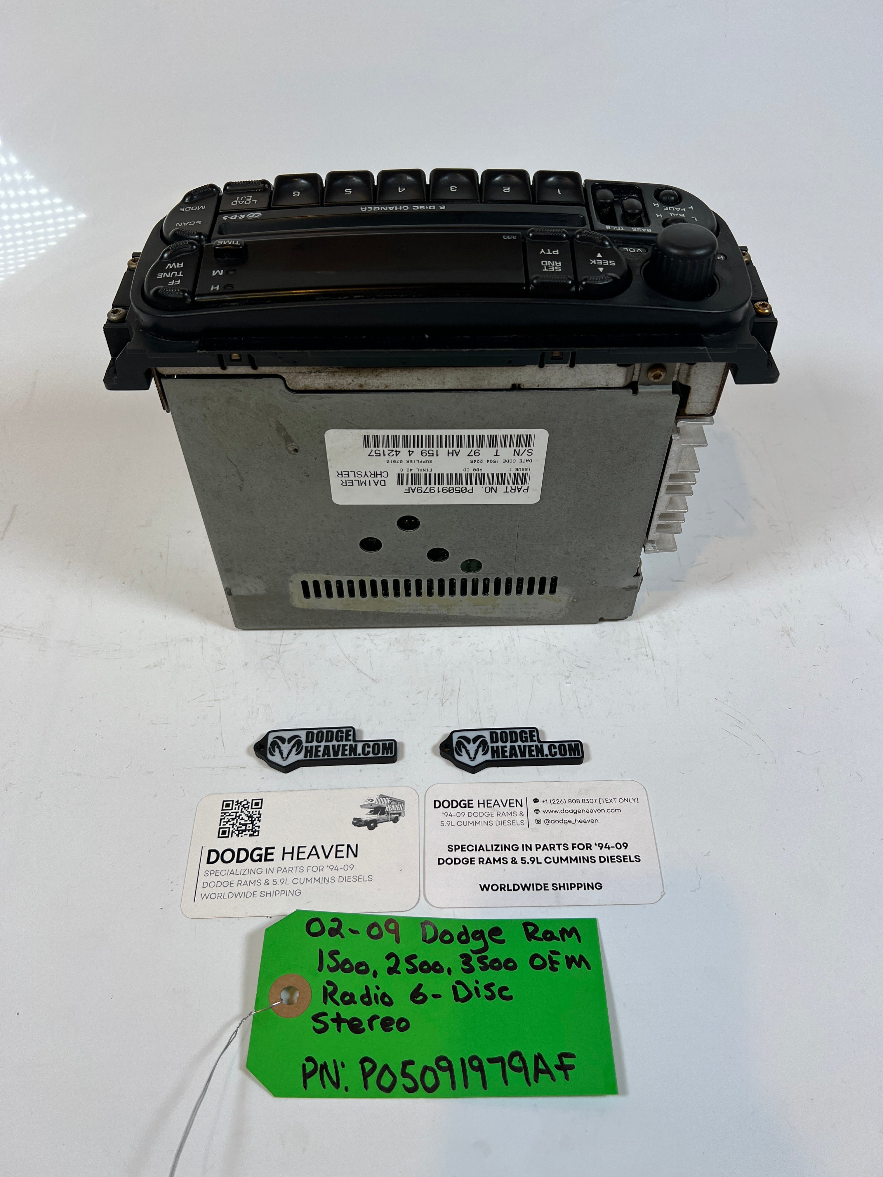 2002-2009 Dodge Ram 1500-3500 Radio 6 Disc Stereo Head Unit