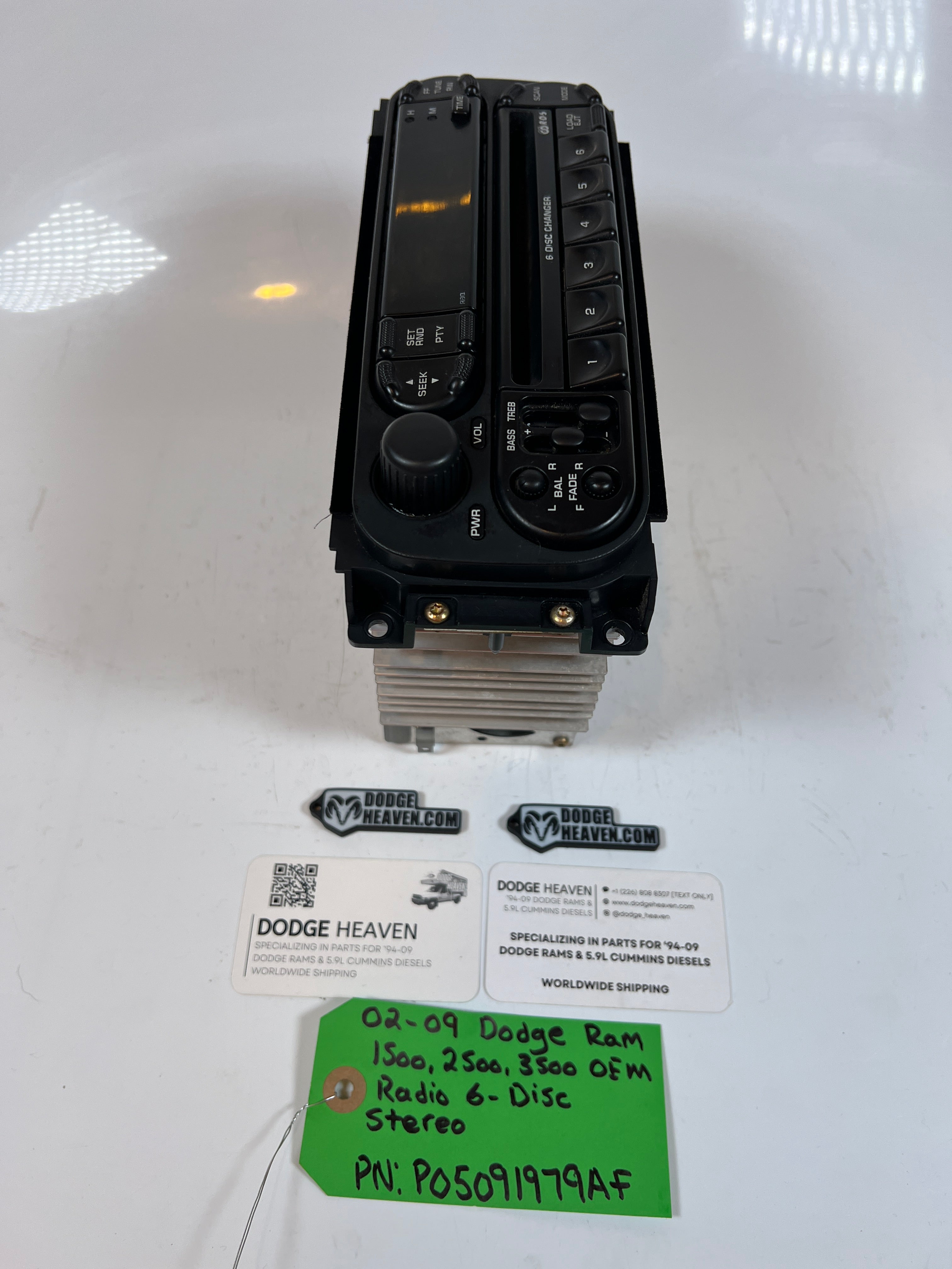 2002-2009 Dodge Ram 1500-3500 Radio 6 Disc Stereo Head Unit