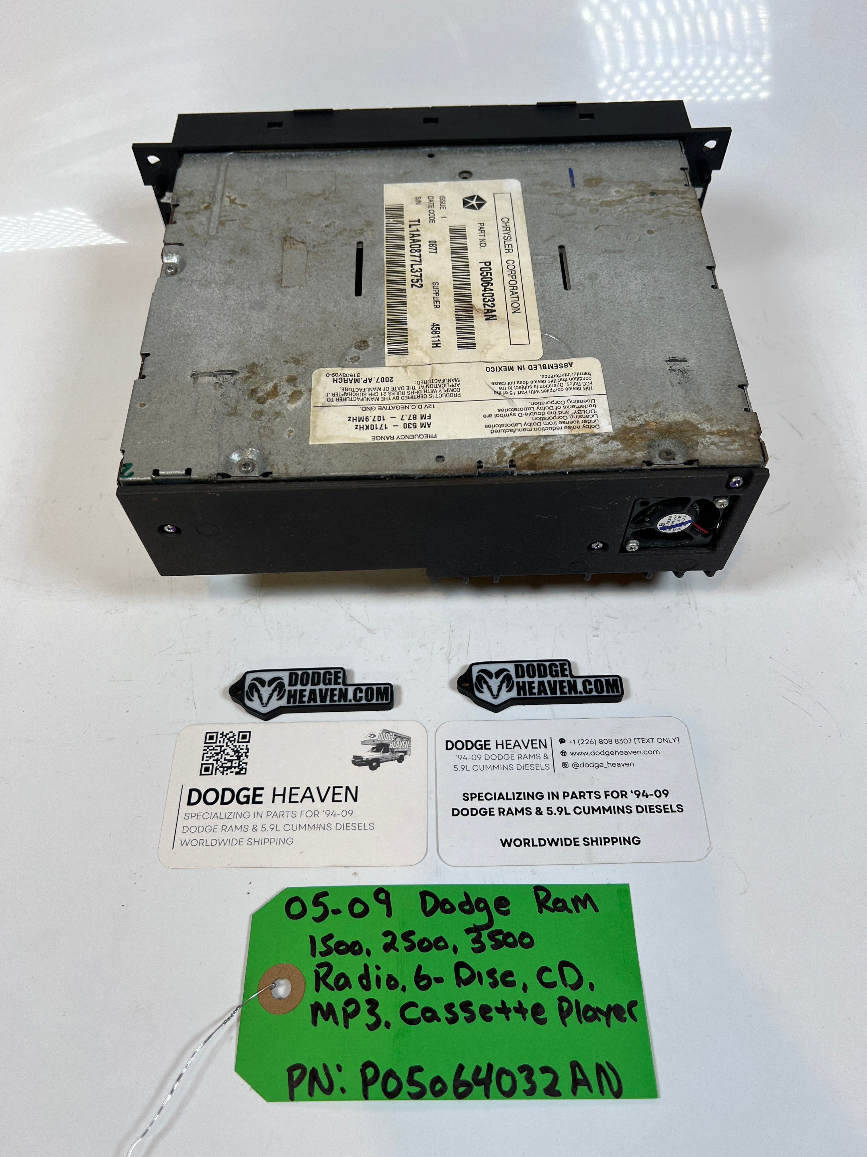 2005-2009 Dodge Ram 1500-3500 Radio 6 Disc MP3 Head Unit