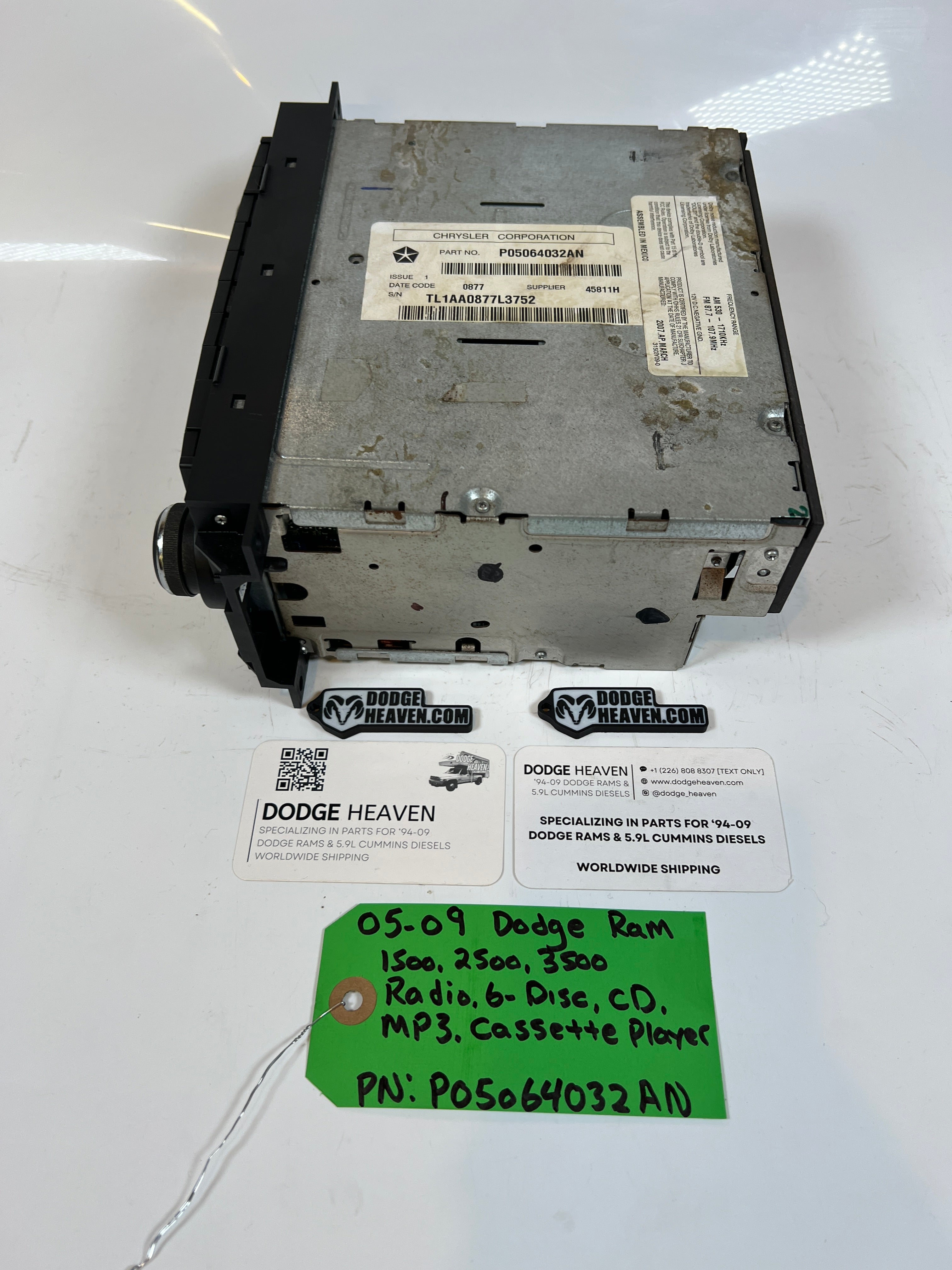 2005-2009 Dodge Ram 1500-3500 Radio 6 Disc MP3 Head Unit