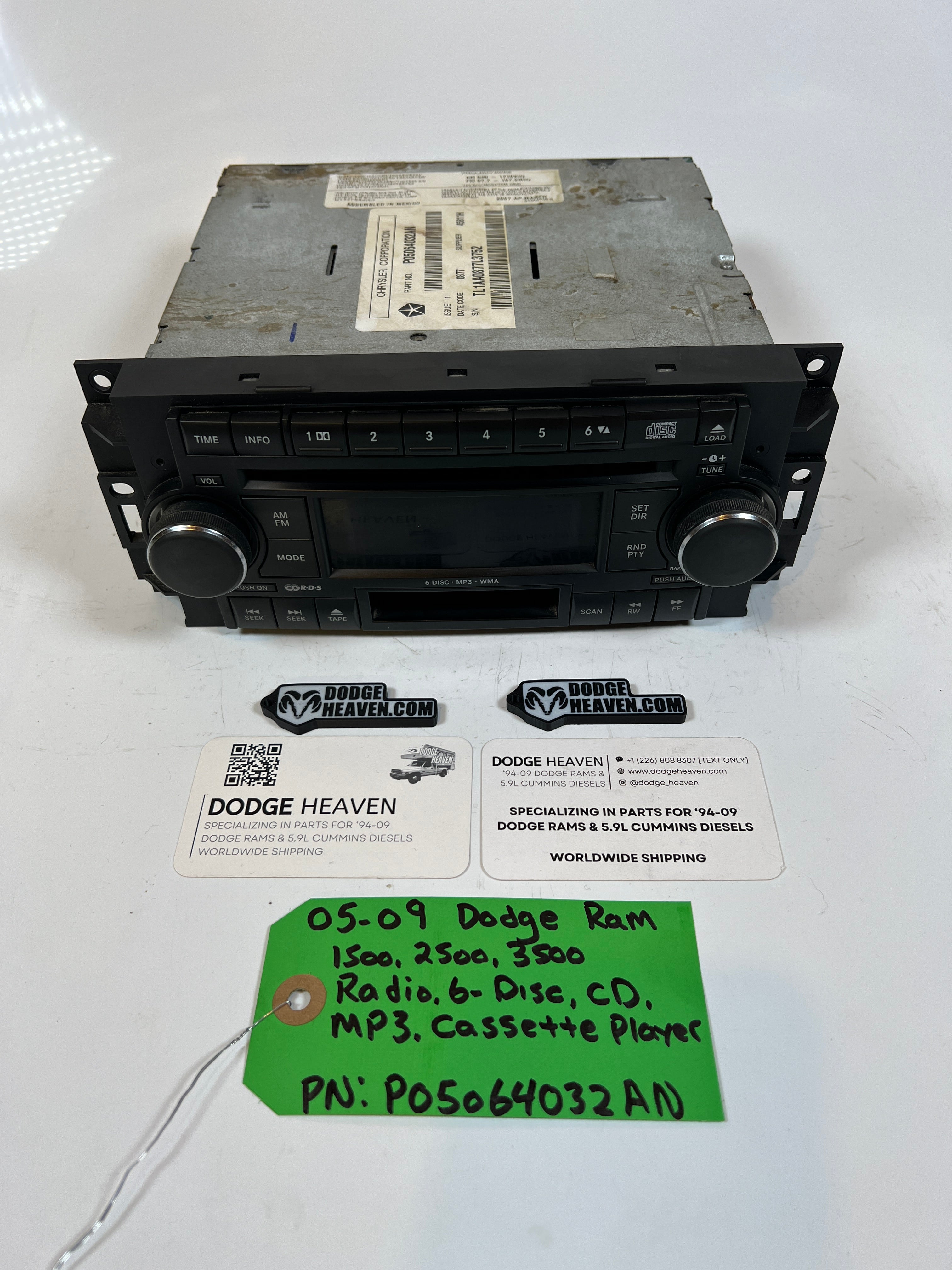 2005-2009 Dodge Ram 1500-3500 Radio 6 Disc MP3 Head Unit