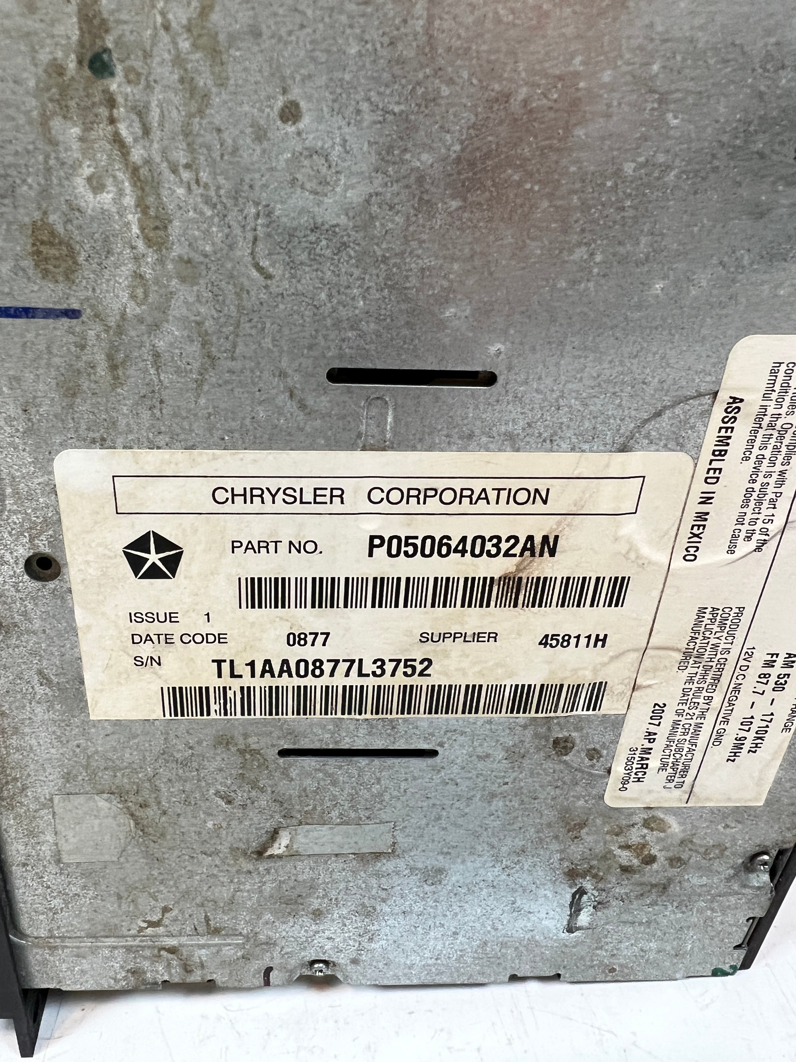 2005-2009 Dodge Ram 1500-3500 Radio 6 Disc MP3 Head Unit