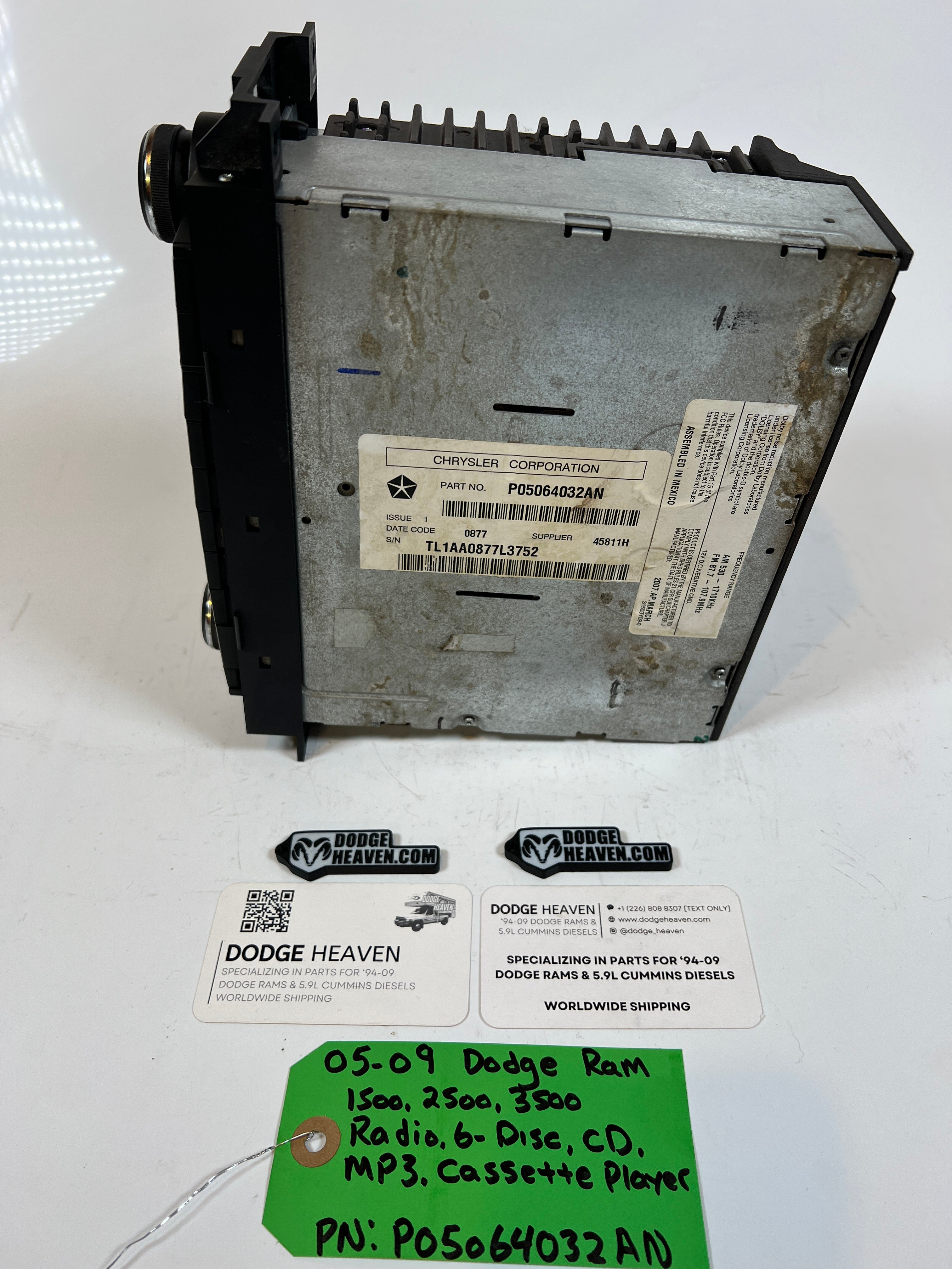 2005-2009 Dodge Ram 1500-3500 Radio 6 Disc MP3 Head Unit