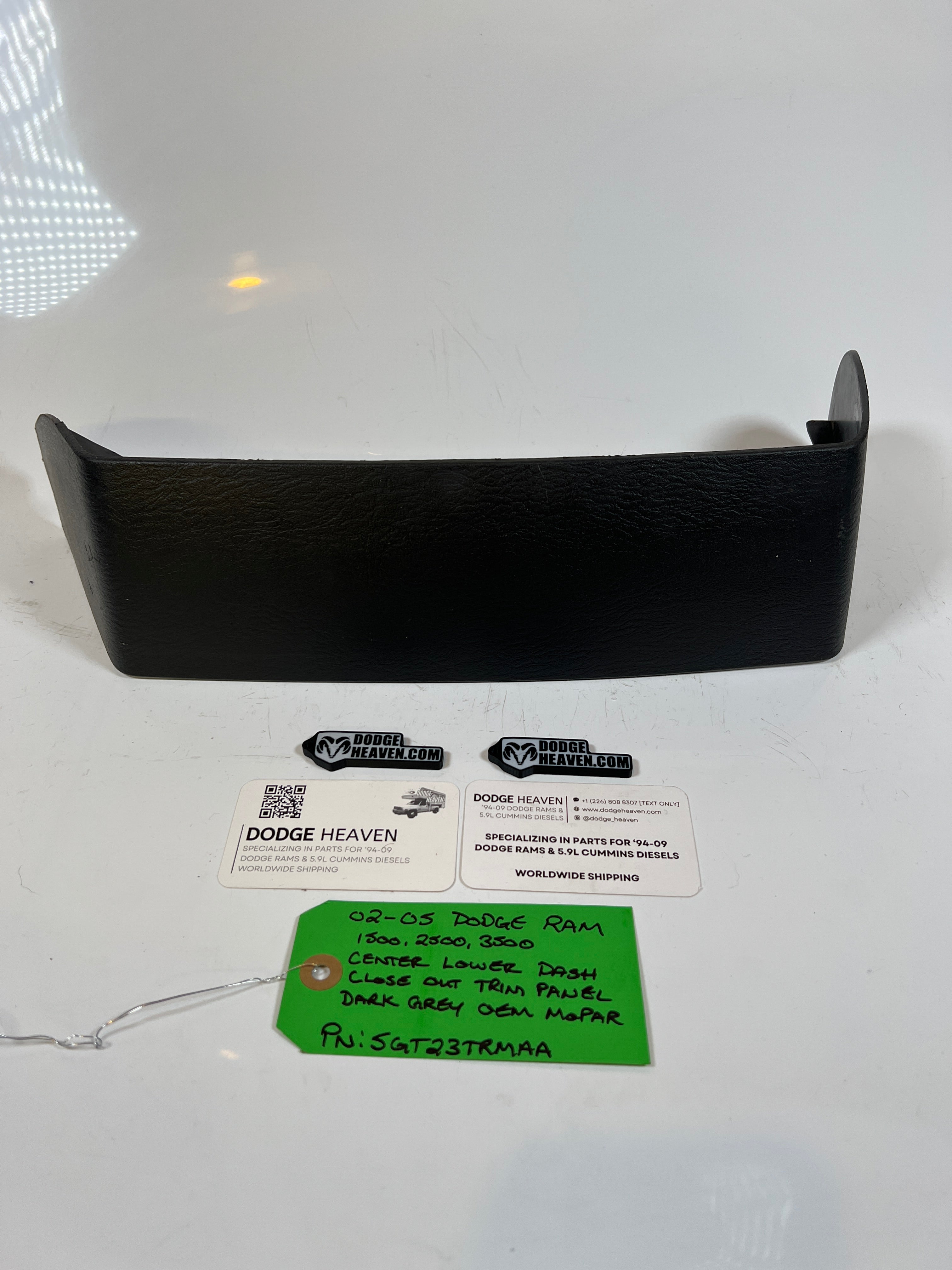 2002-2005 Dodge Ram 1500-3500 Center lower Dash Trim Panel Dark Grey