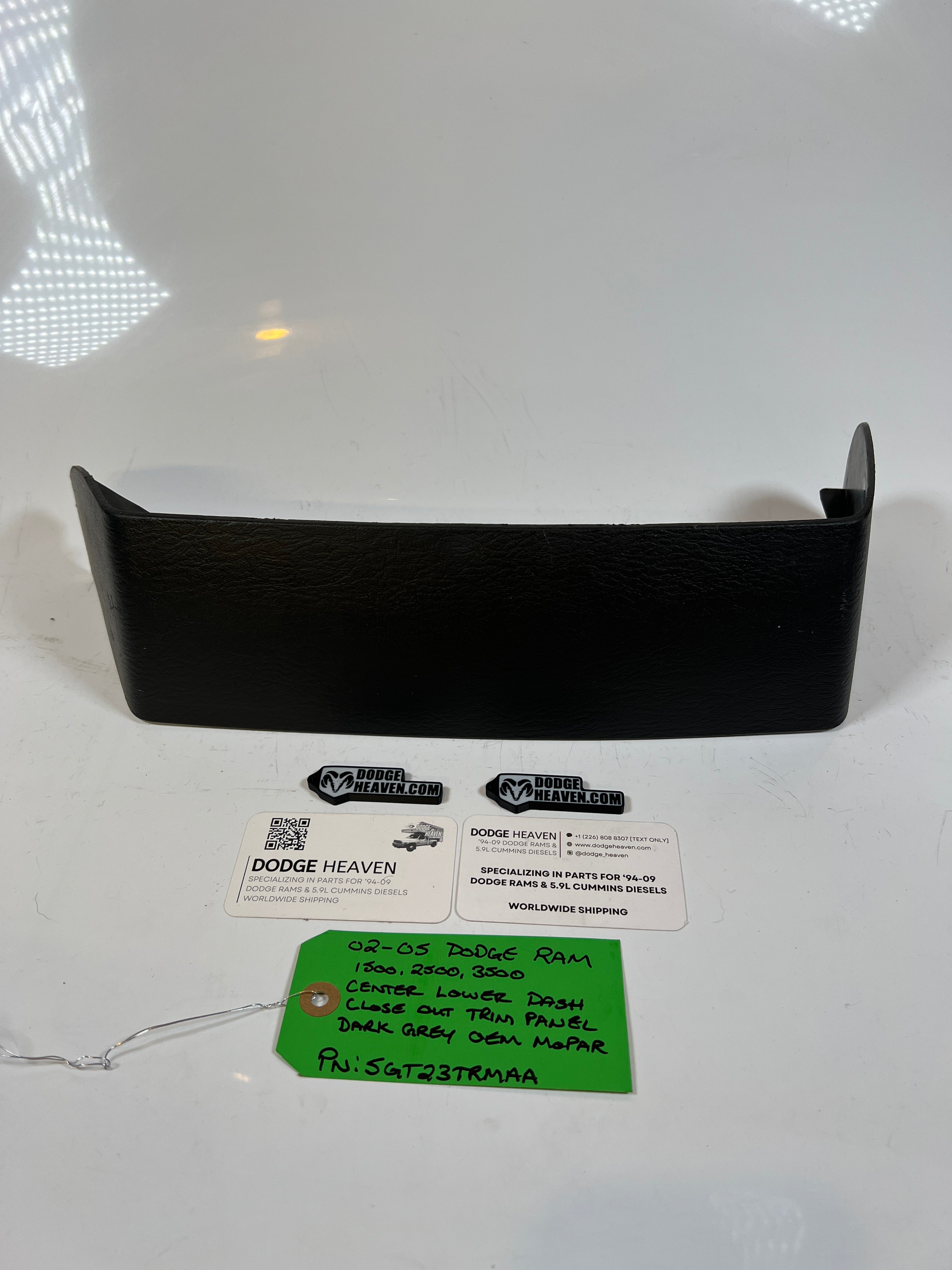 2002-2005 Dodge Ram 1500-3500 Center lower Dash Trim Panel Dark Grey