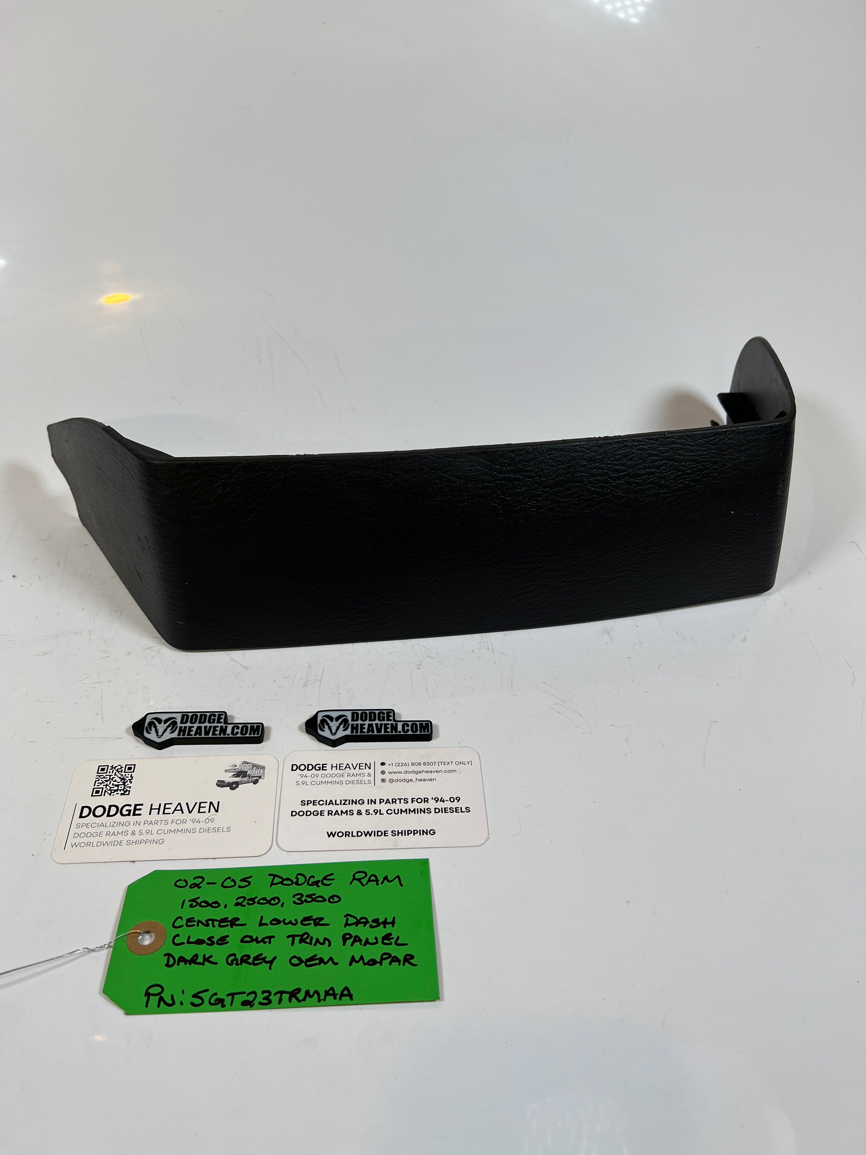 2002-2005 Dodge Ram 1500-3500 Center lower Dash Trim Panel Dark Grey