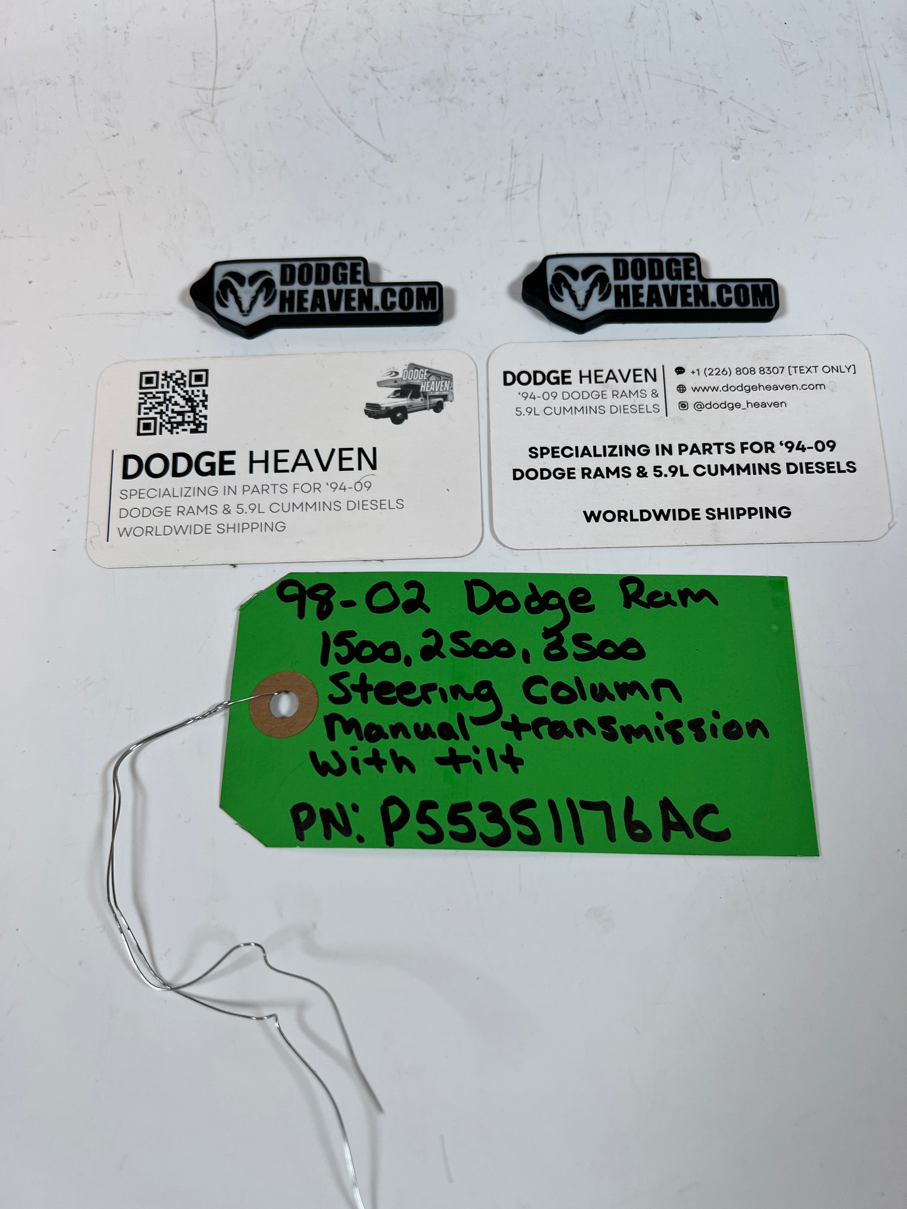 1998-2002 Dodge Ram 1500-3500 Steering Column Manual Trans W TIlt