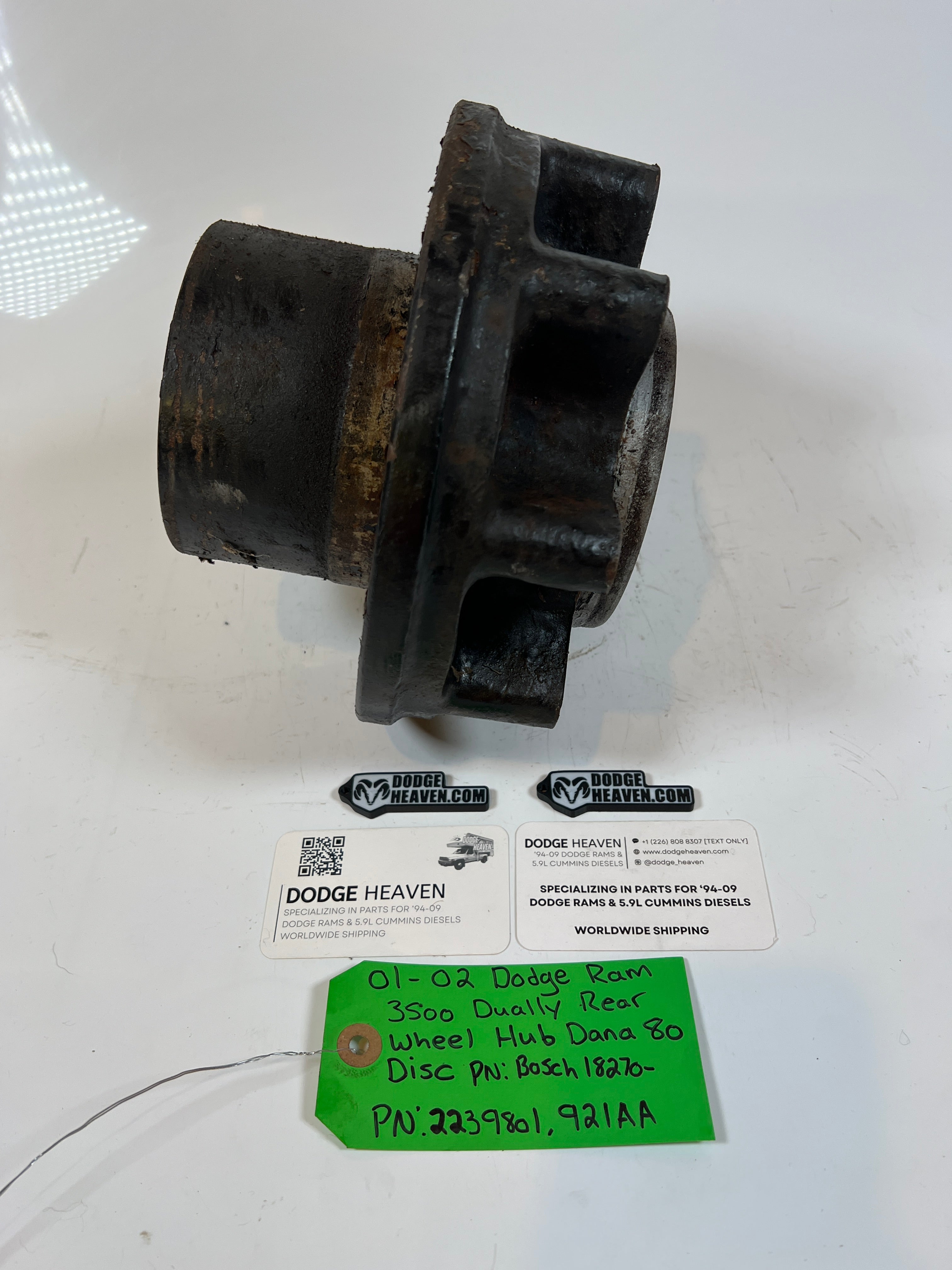 2001-2002 Dodge Ram 3500 Dually Rear Wheel Hub Dana 80 Disc