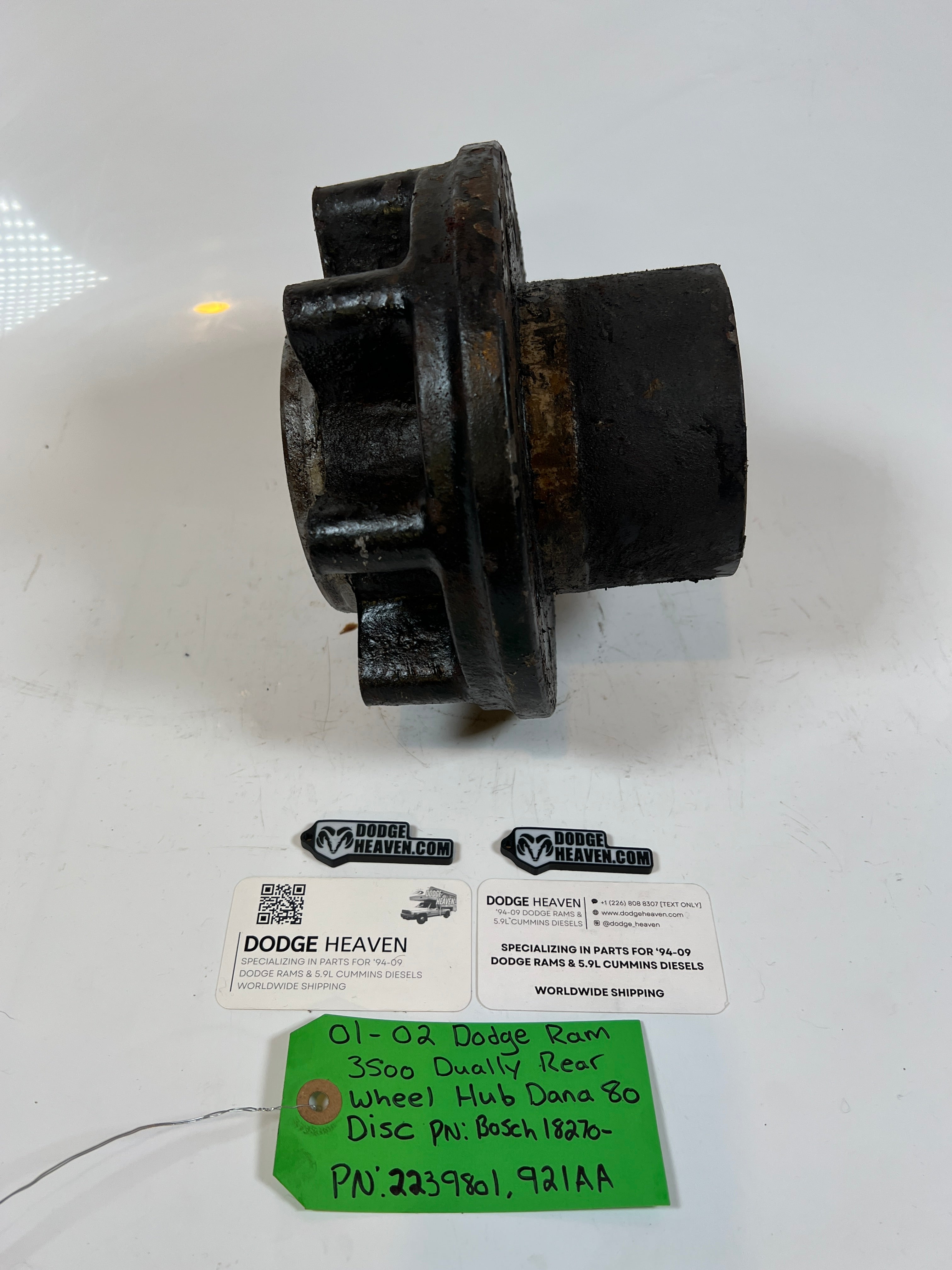 2001-2002 Dodge Ram 3500 Dually Rear Wheel Hub Dana 80 Disc