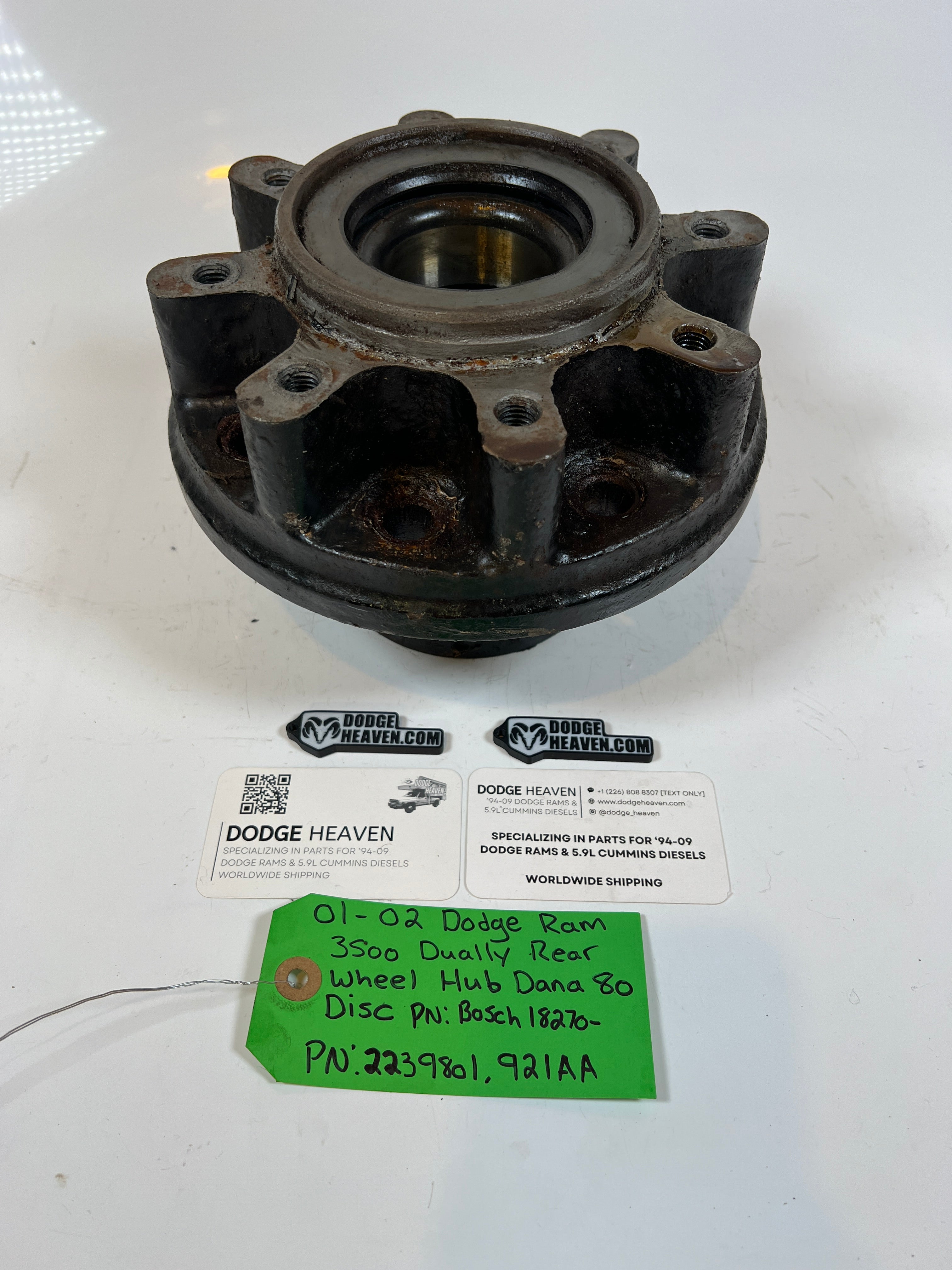 2001-2002 Dodge Ram 3500 Dually Rear Wheel Hub Dana 80 Disc