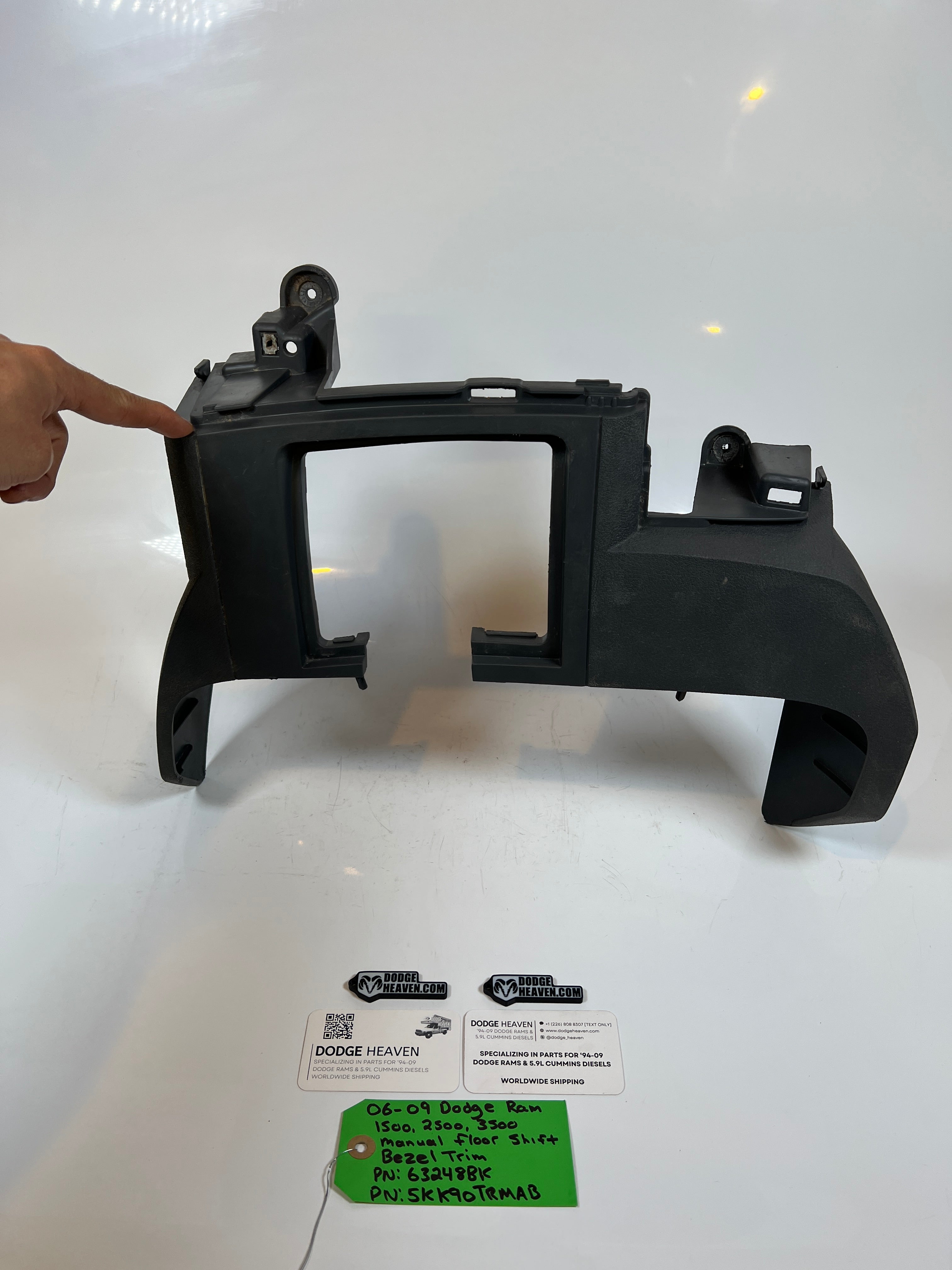 2006-2009 Dodge Ram 1500-3500 Manual Floor Shift Trim Bezel Light Grey