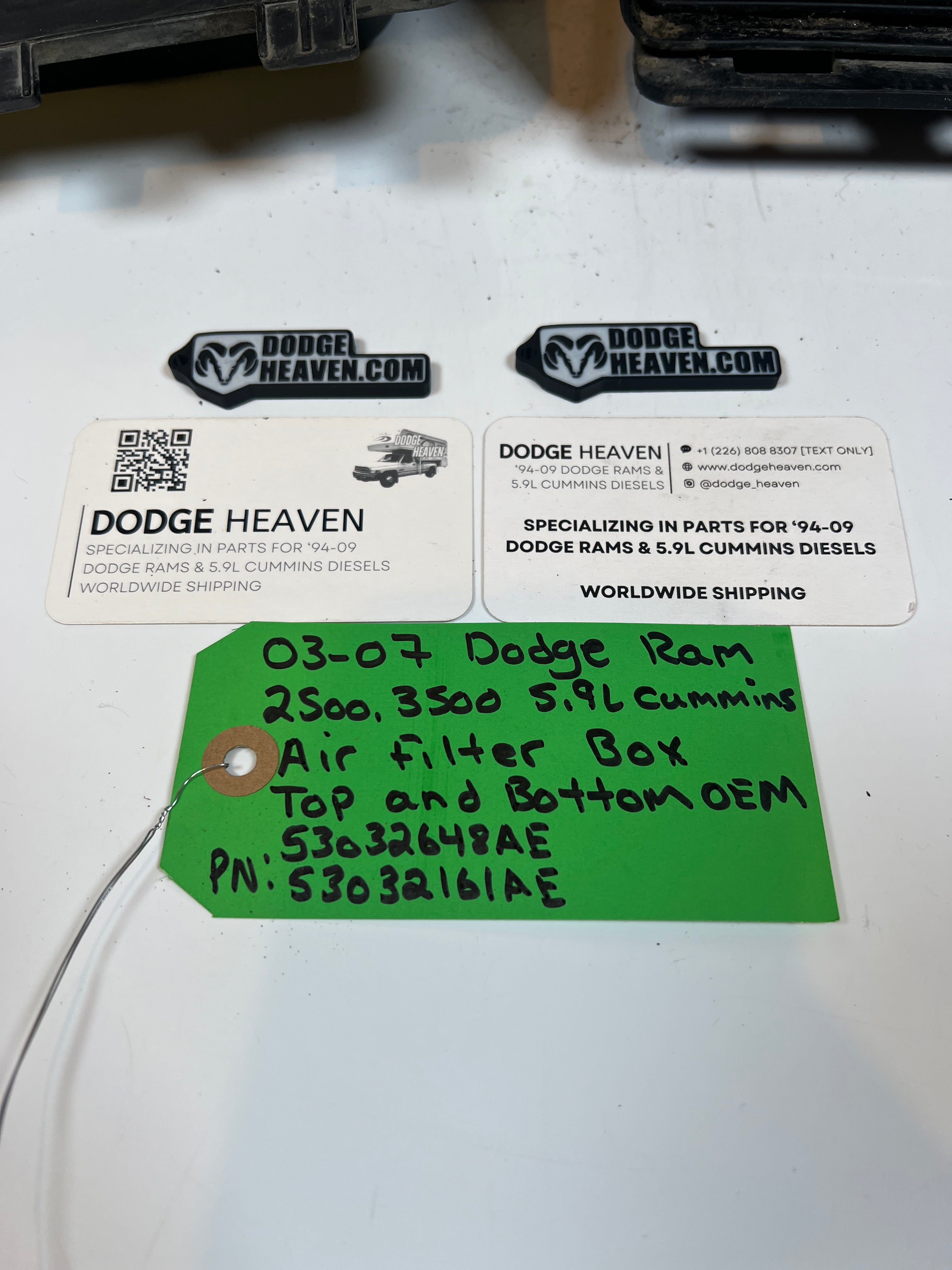 2003-2007 Dodge Ram 2500 3500 5.9L Cummins Air Filter Box Top & Bottom