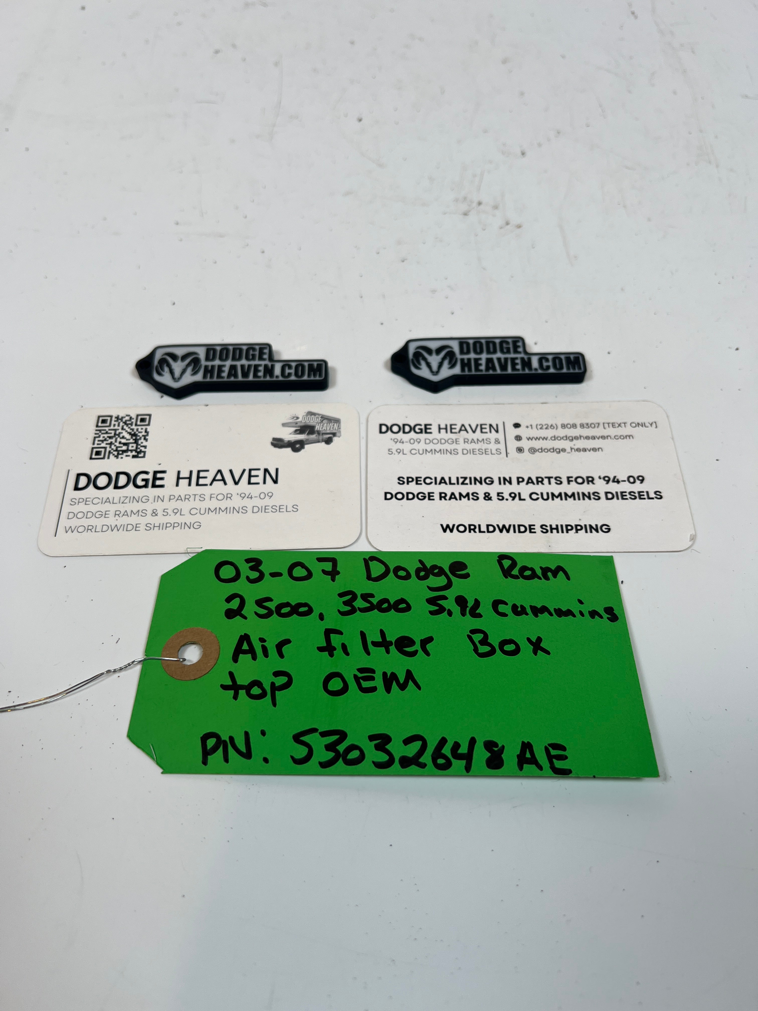 2003-2007 Dodge Ram 2500 3500 5.9L Cummins Air Filter Box Top