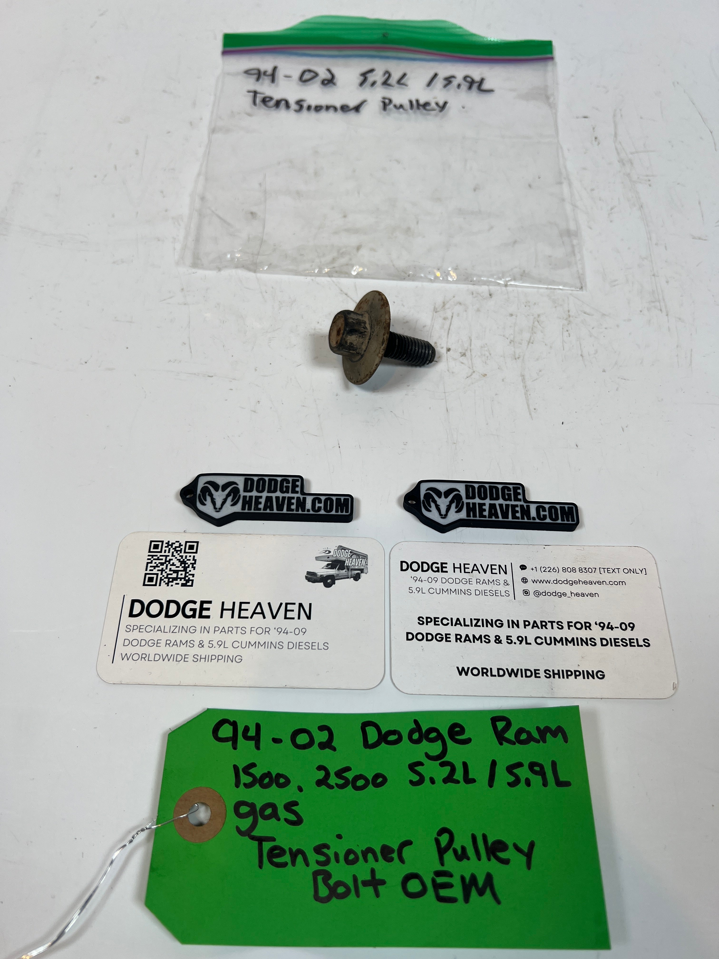 1994-2002 Dodge Ram 1500 2500 5.2L / 5.9L Gas Idler Pulley Bolt & Washer