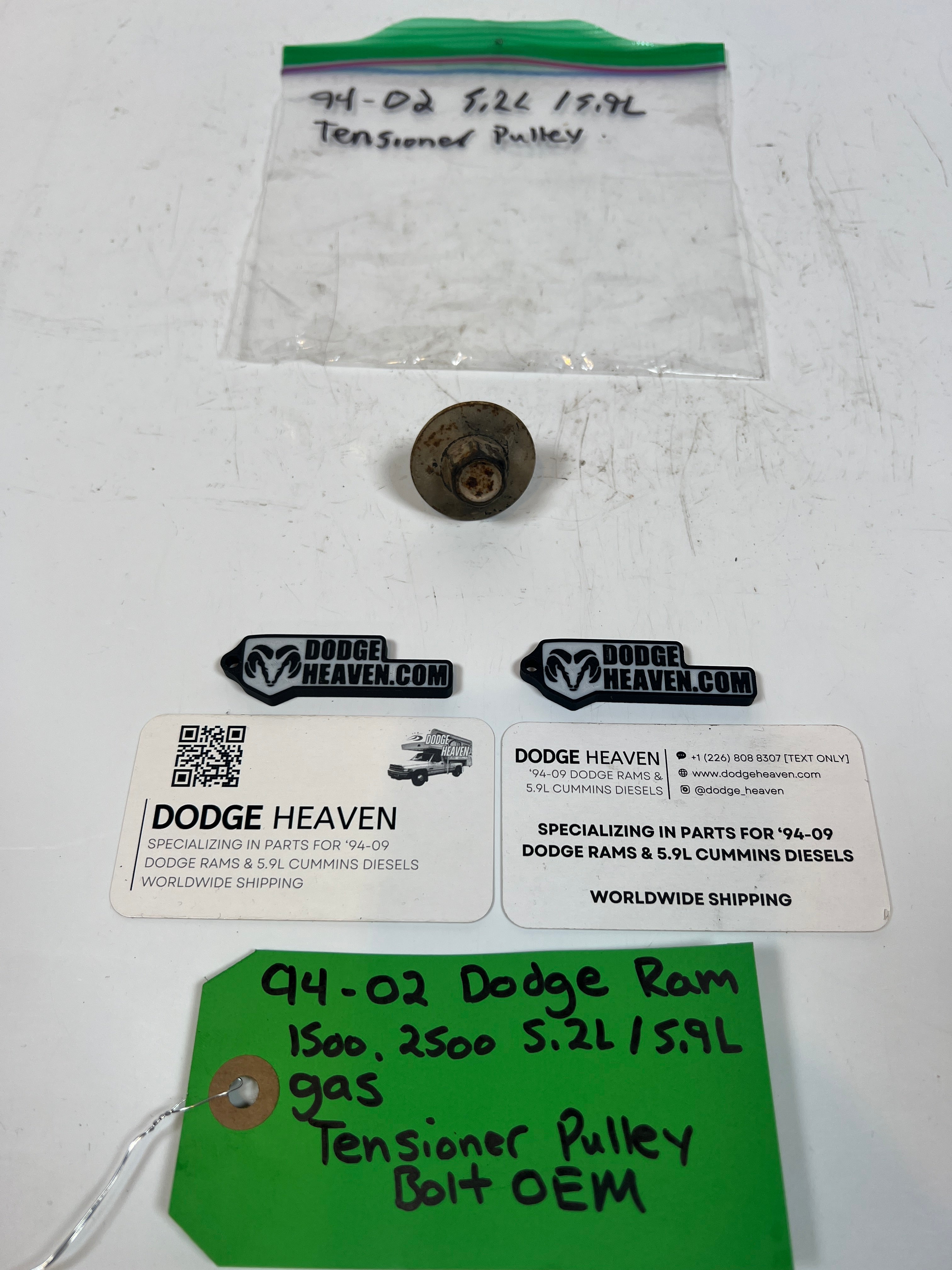 1994-2002 Dodge Ram 1500 2500 5.2L / 5.9L Gas Idler Pulley Bolt & Washer