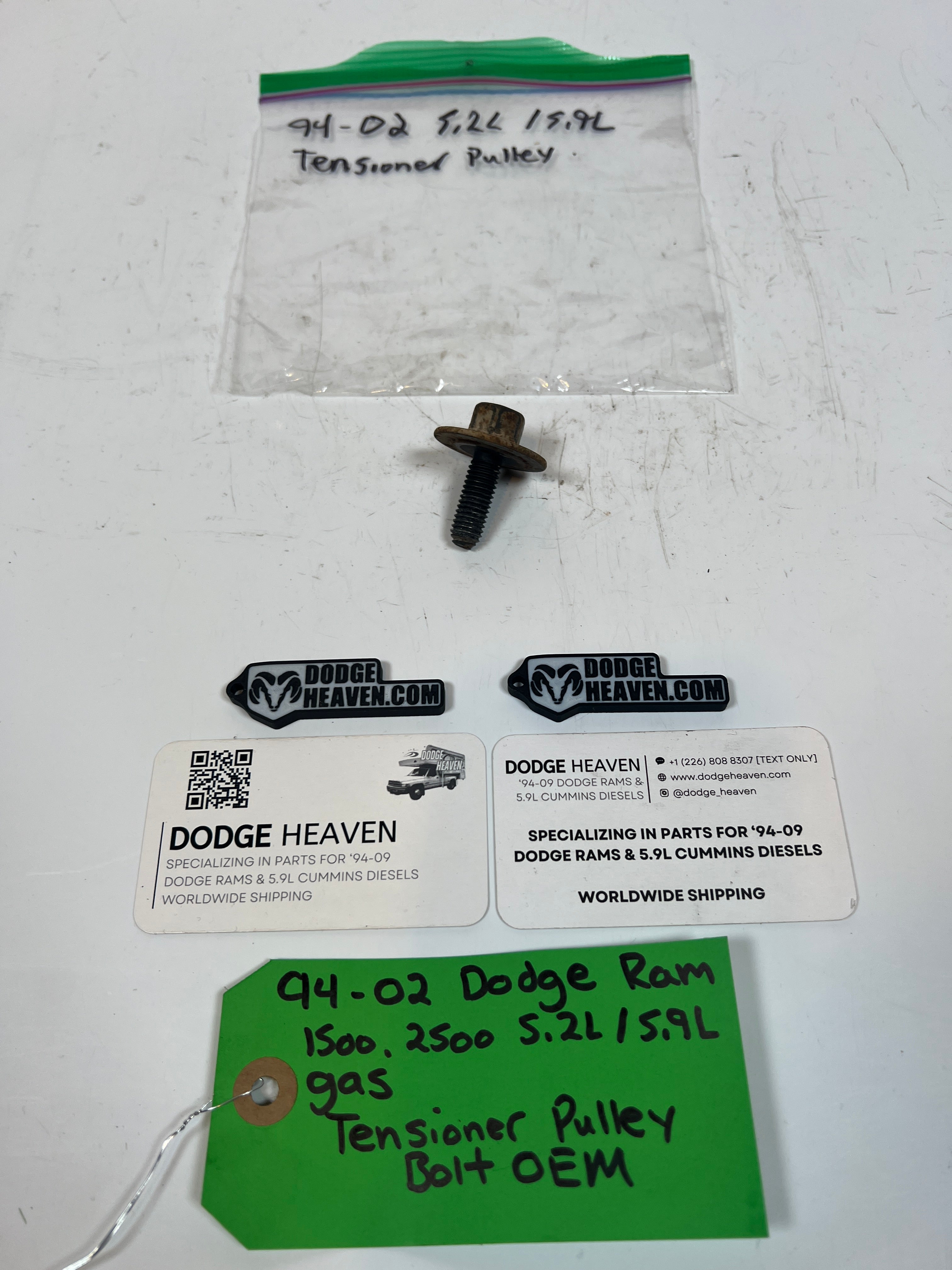 1994-2002 Dodge Ram 1500 2500 5.2L / 5.9L Gas Idler Pulley Bolt & Washer