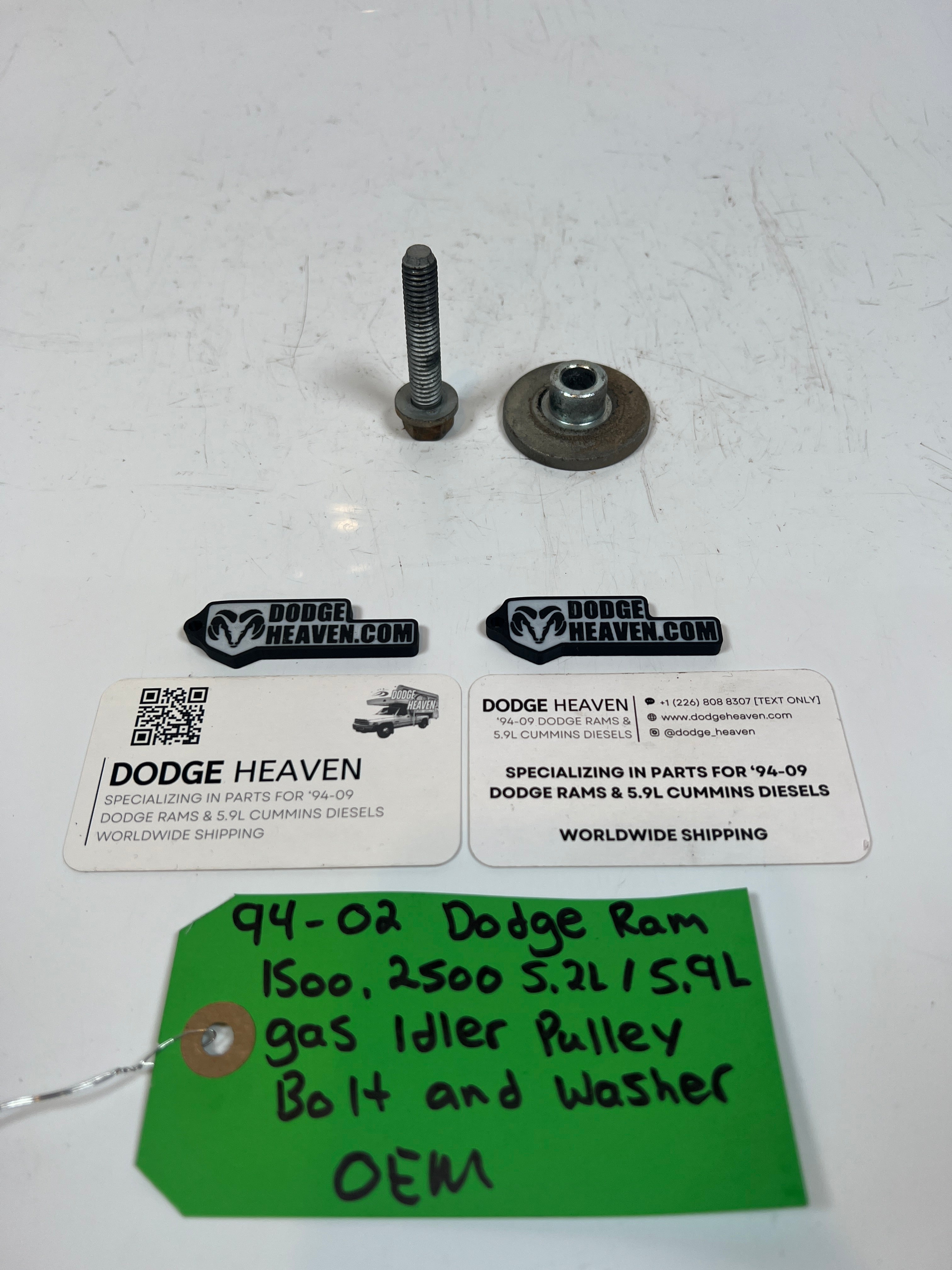 1994-2002 Dodge Ram 1500 2500 5.2L / 5.9L Gas Idler Pulley Bolt & Washer