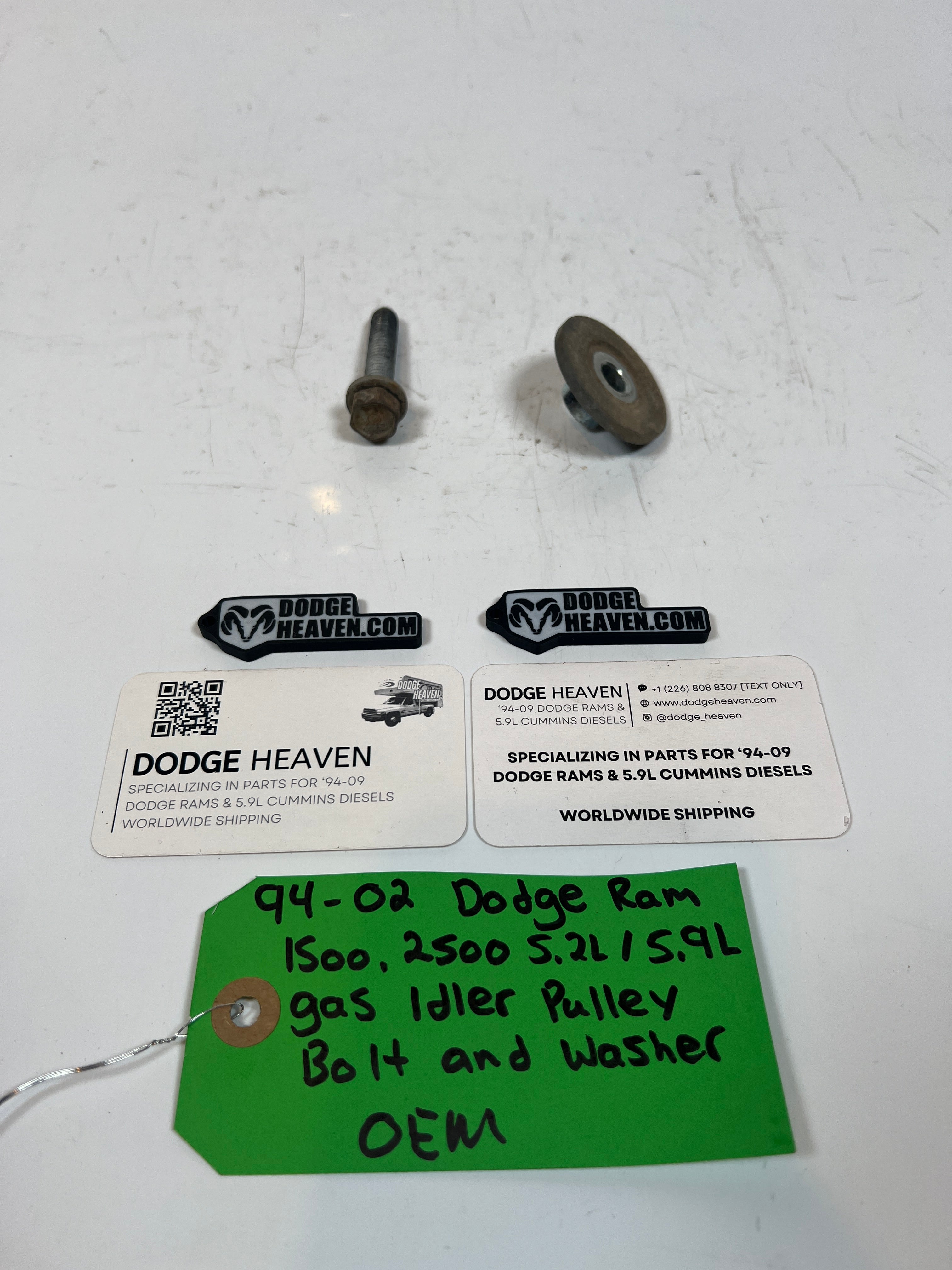 1994-2002 Dodge Ram 1500 2500 5.2L / 5.9L Gas Idler Pulley Bolt & Washer