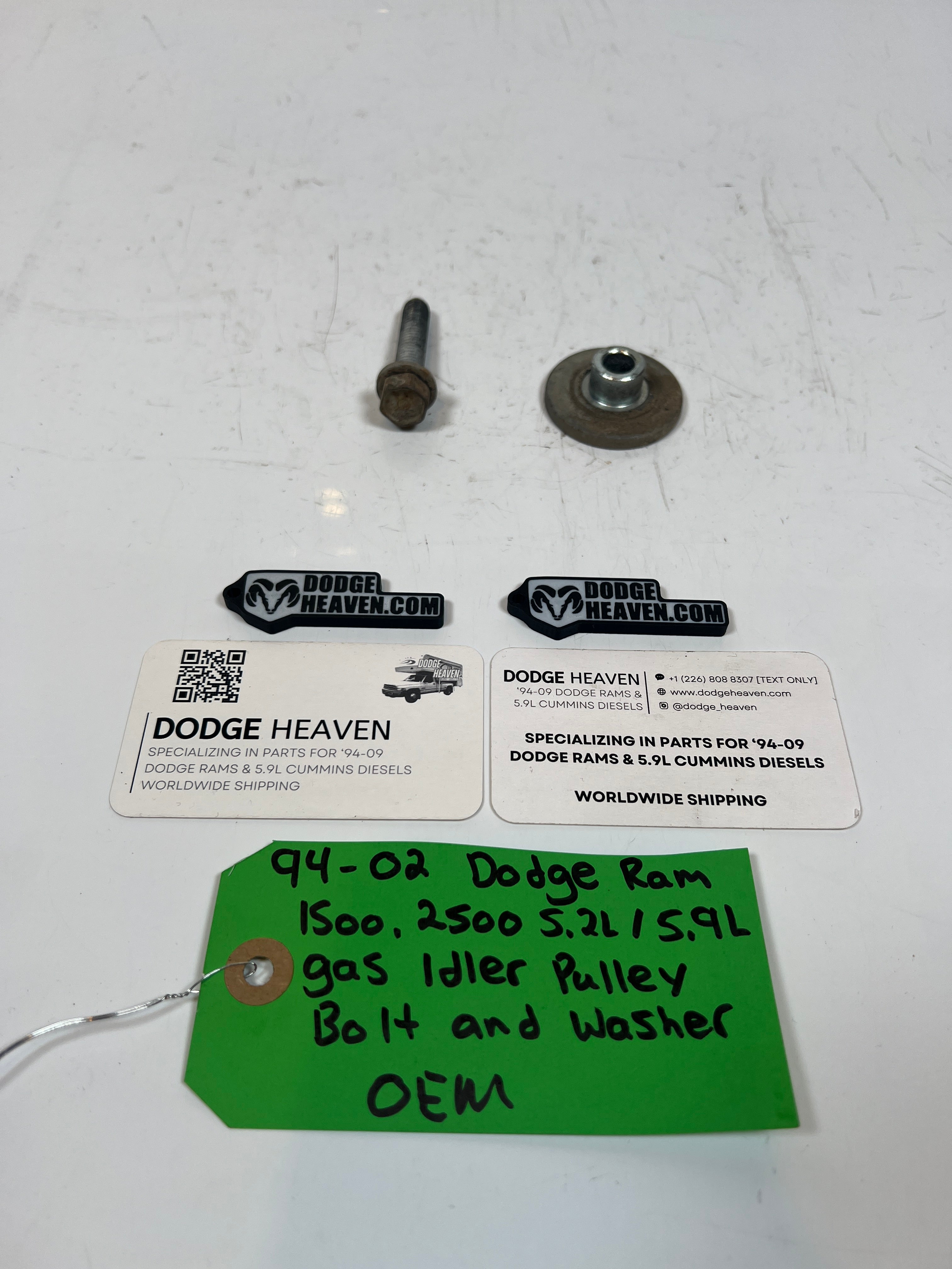1994-2002 Dodge Ram 1500 2500 5.2L / 5.9L Gas Idler Pulley Bolt & Washer