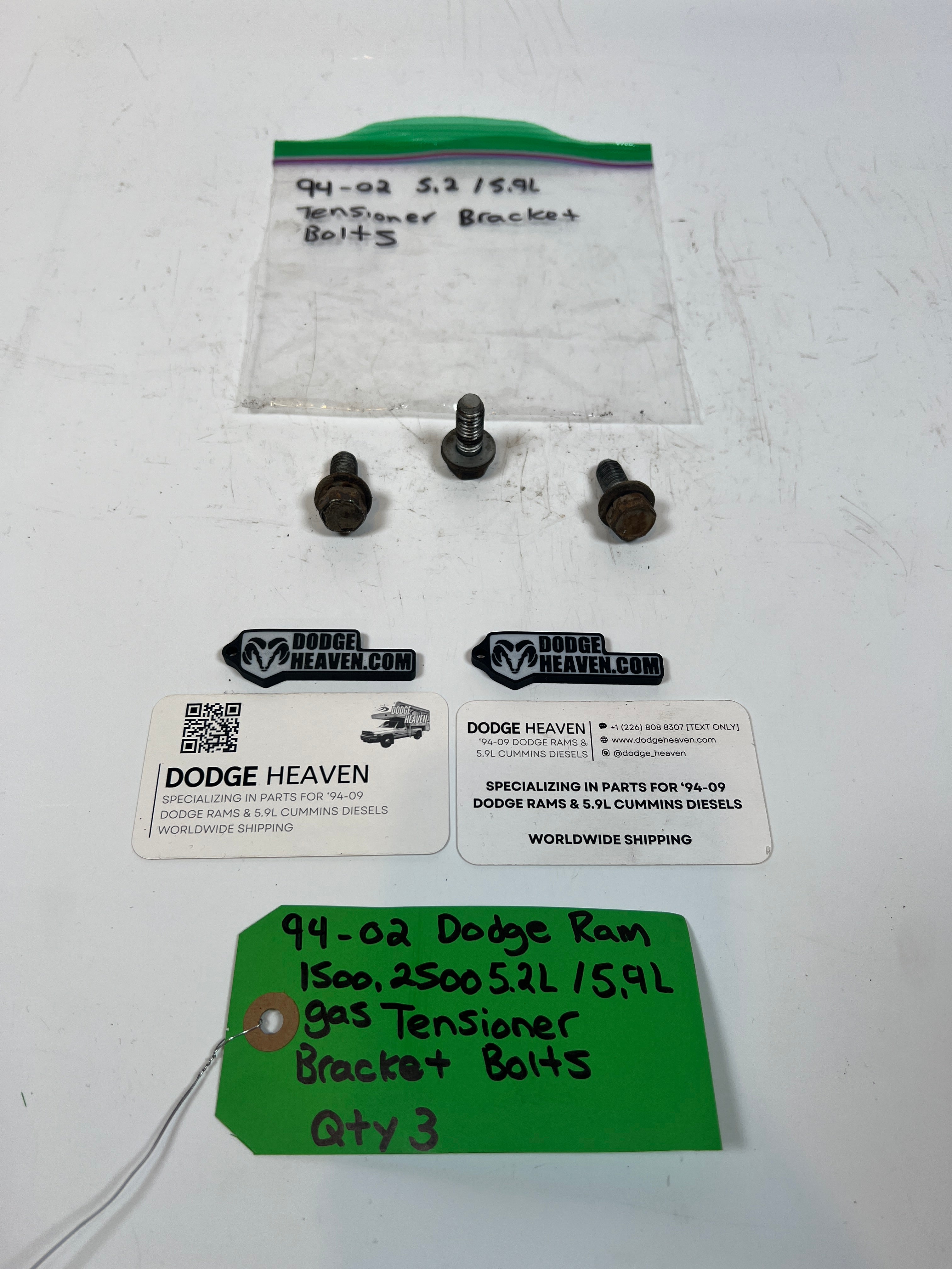 1994-2002 Dodge Ram 1500 2500 5.2L / 5.9l Gas Tensioner Bracket Bolts Qty 3