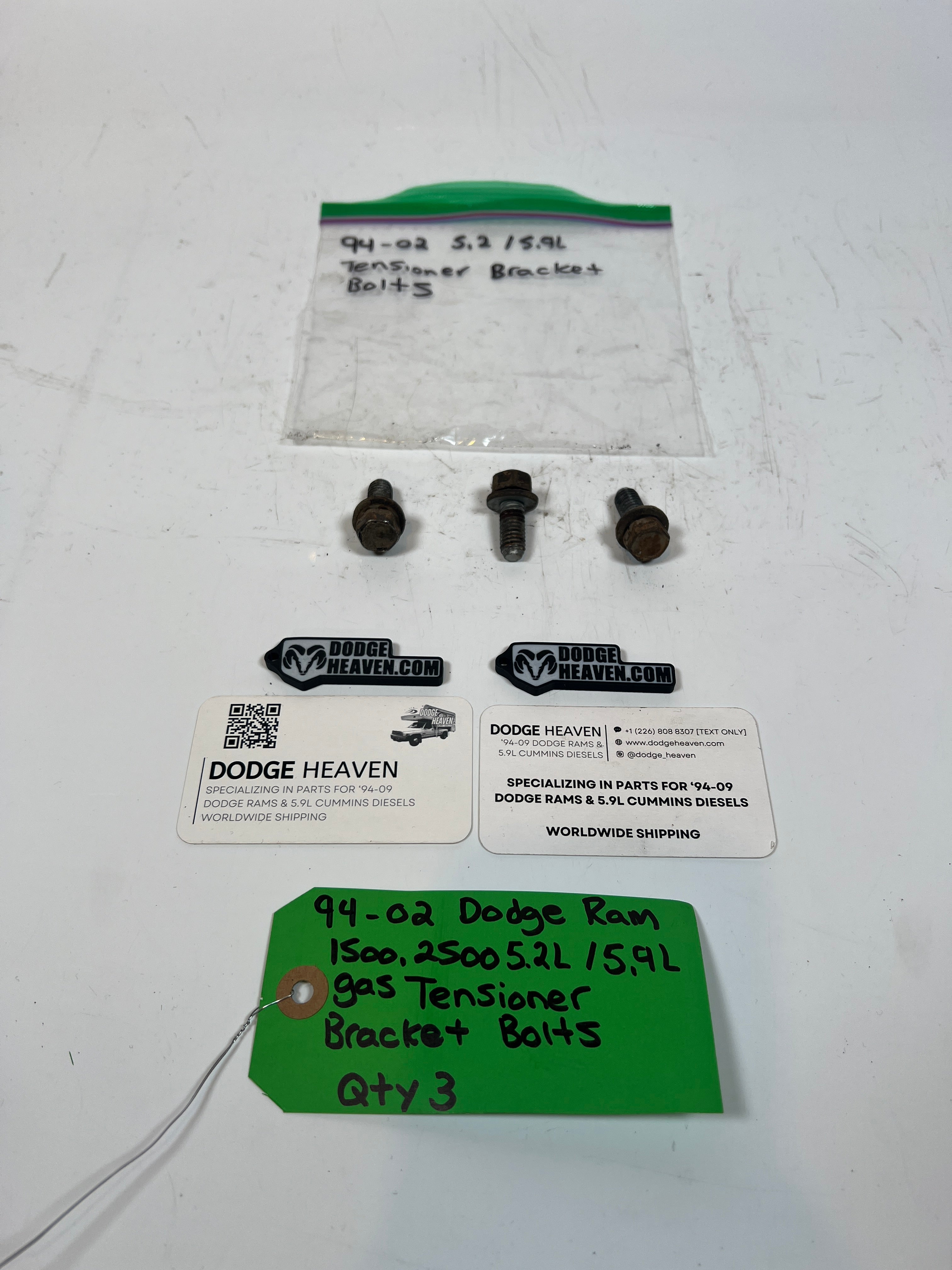 1994-2002 Dodge Ram 1500 2500 5.2L / 5.9l Gas Tensioner Bracket Bolts Qty 3