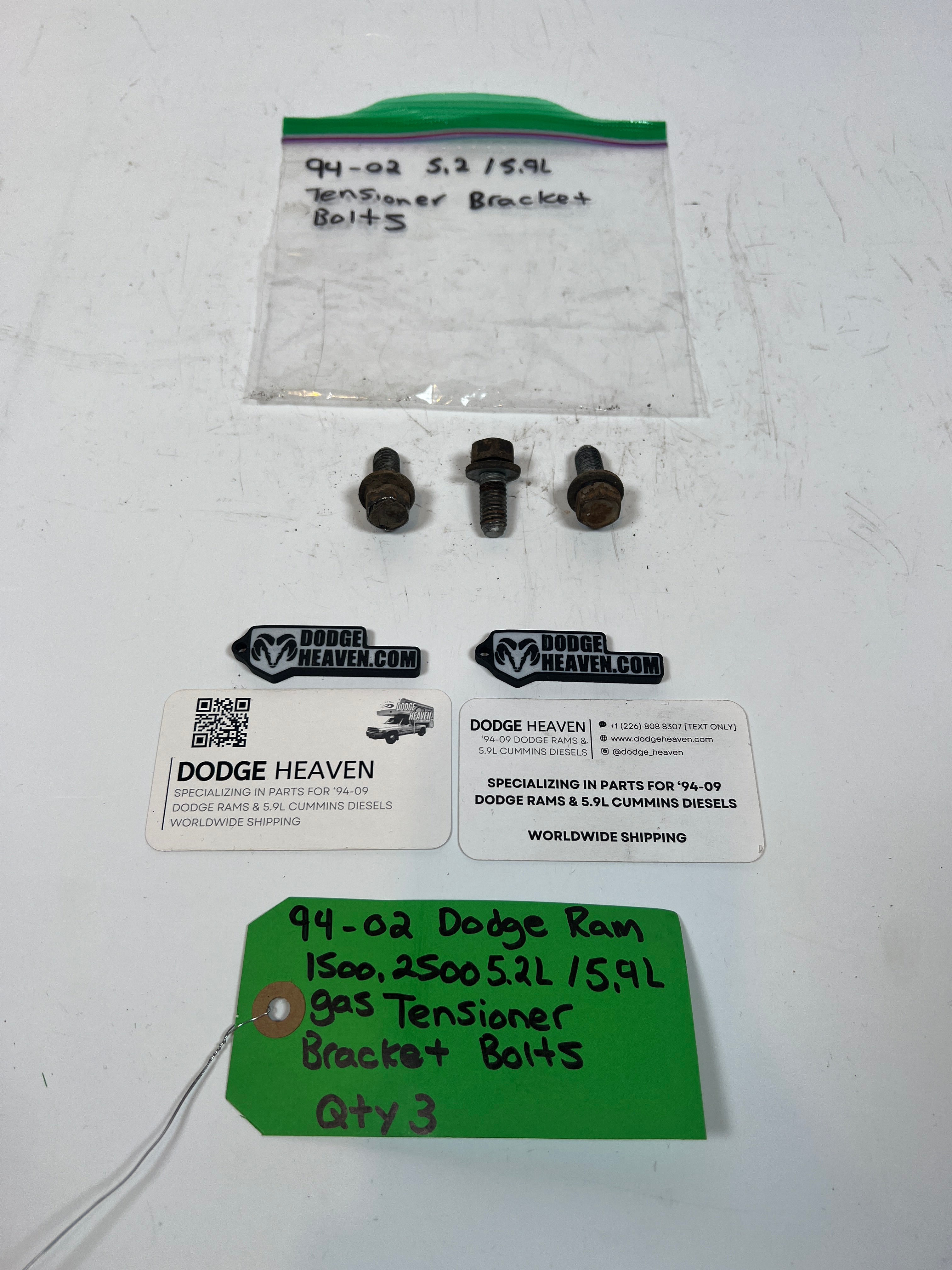 1994-2002 Dodge Ram 1500 2500 5.2L / 5.9l Gas Tensioner Bracket Bolts Qty 3