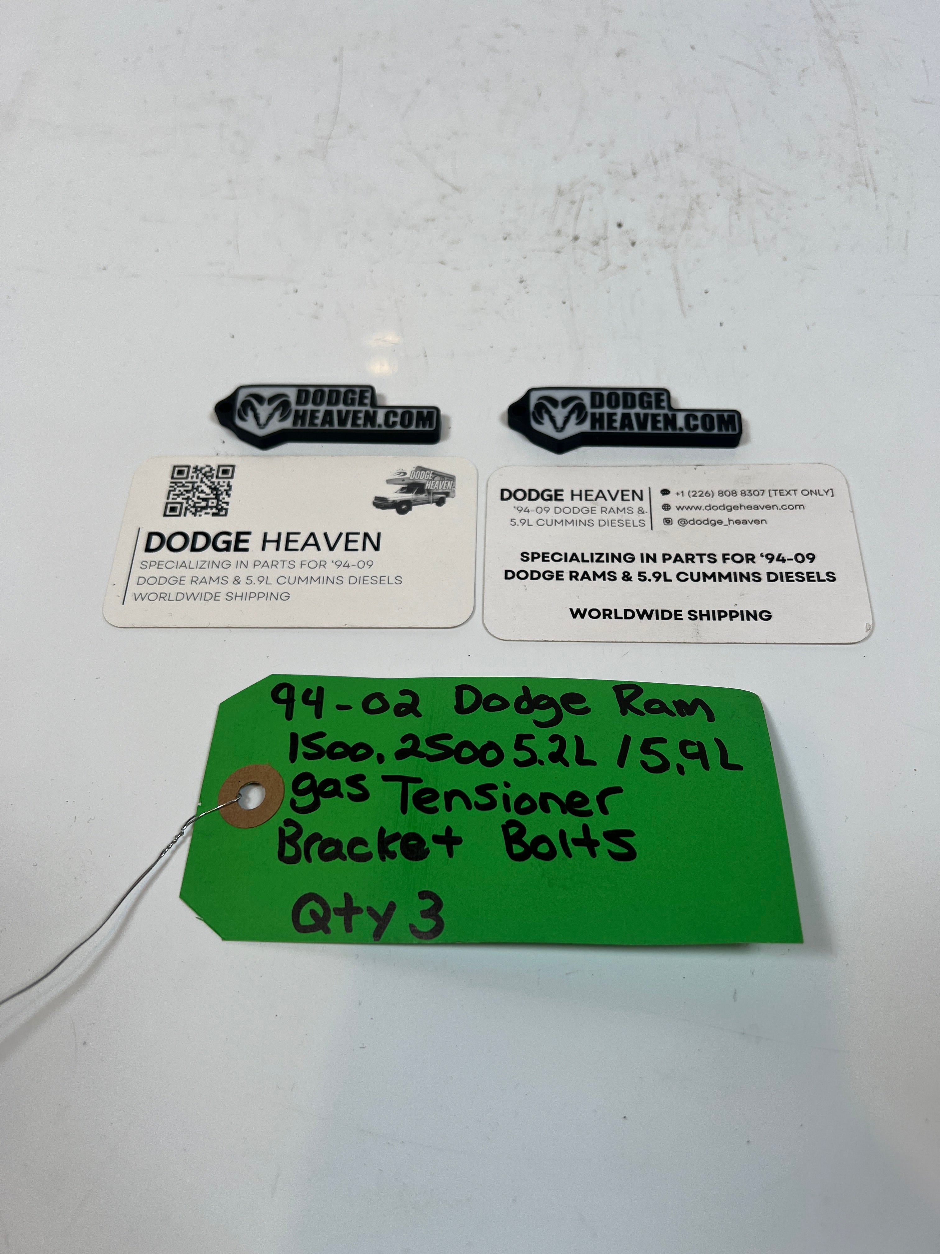 1994-2002 Dodge Ram 1500 2500 5.2L / 5.9l Gas Tensioner Bracket Bolts Qty 3