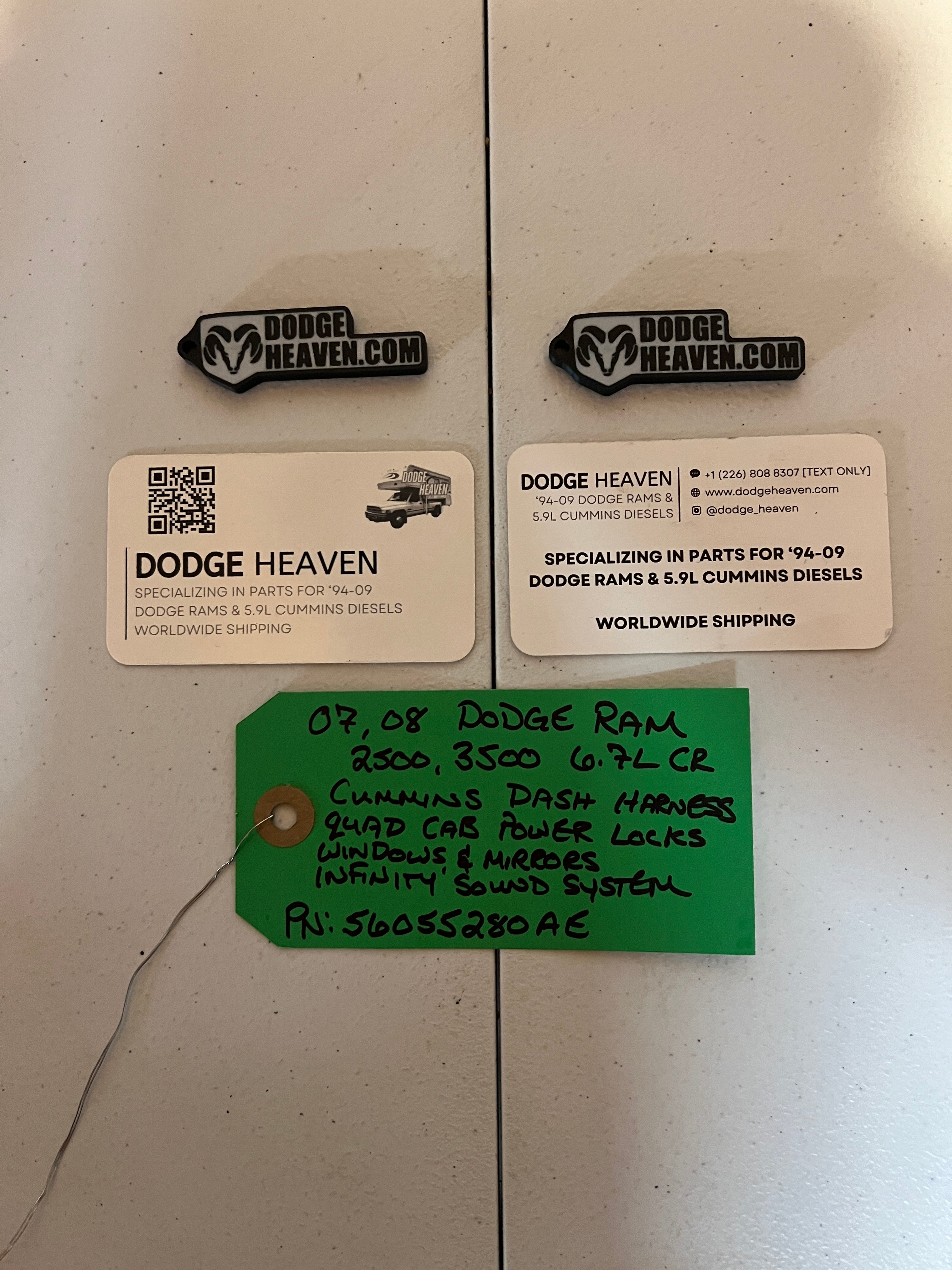 2007-2008 Dodge Ram 2500 3500 6.7L Cummins Dash Wiring Harness