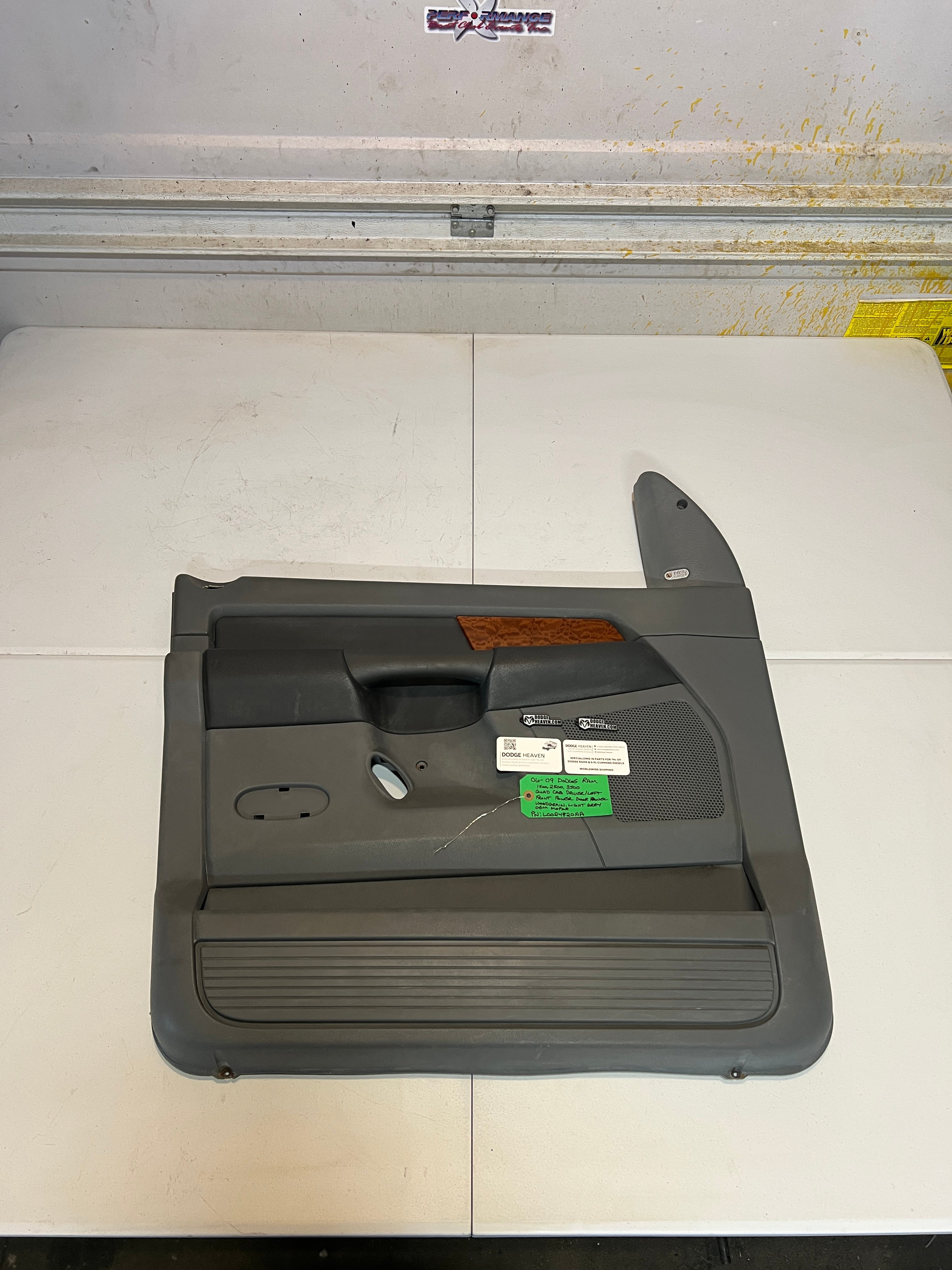 2006-2009 Dodge Ram 1500-3500 Driver Quad Cab Wood Grain Laramie Door Panel