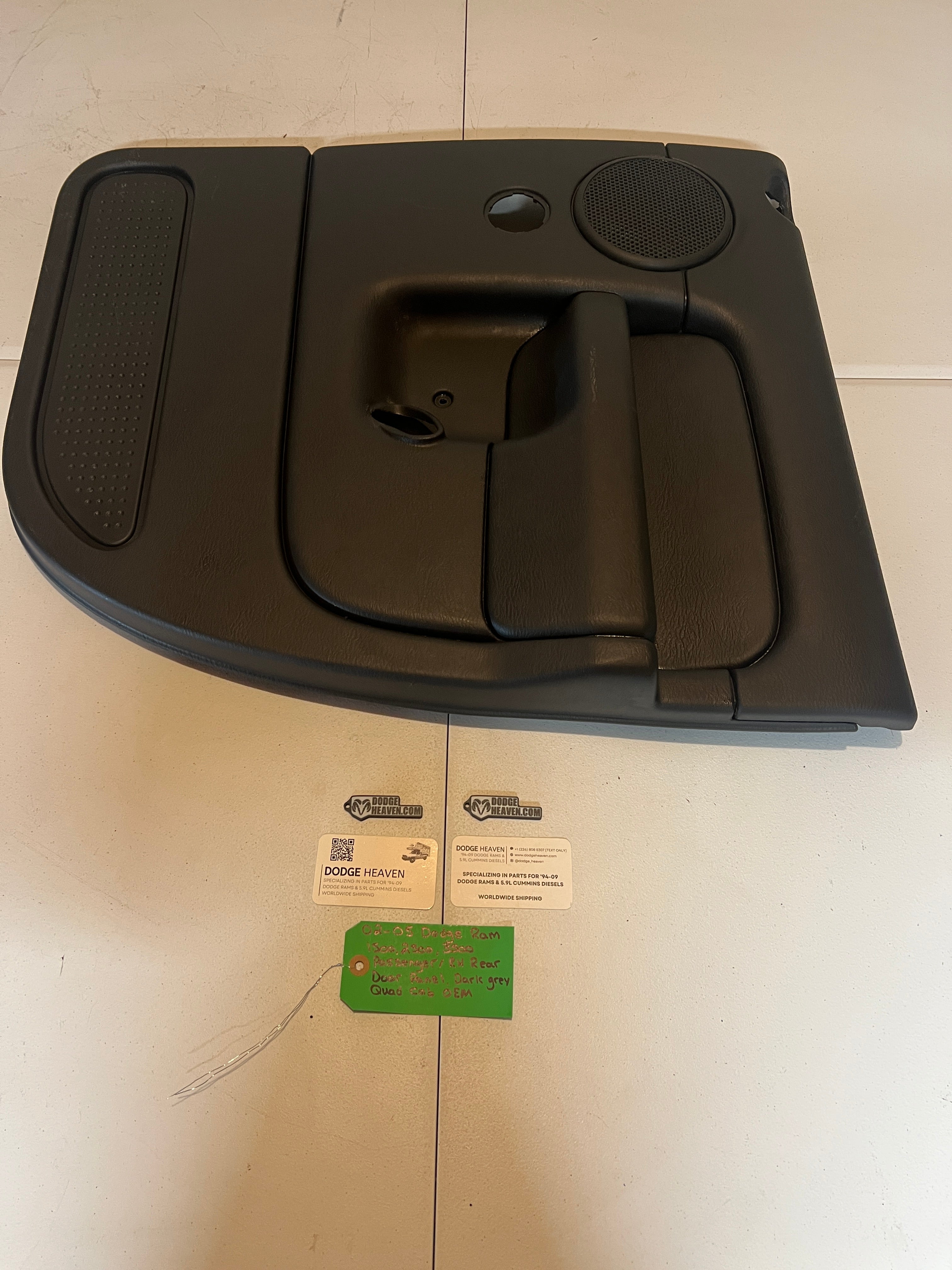 2002-2005 Dodge Ram 1500 2500 3500 Passenger RH Rear Door Panel Dark Grey