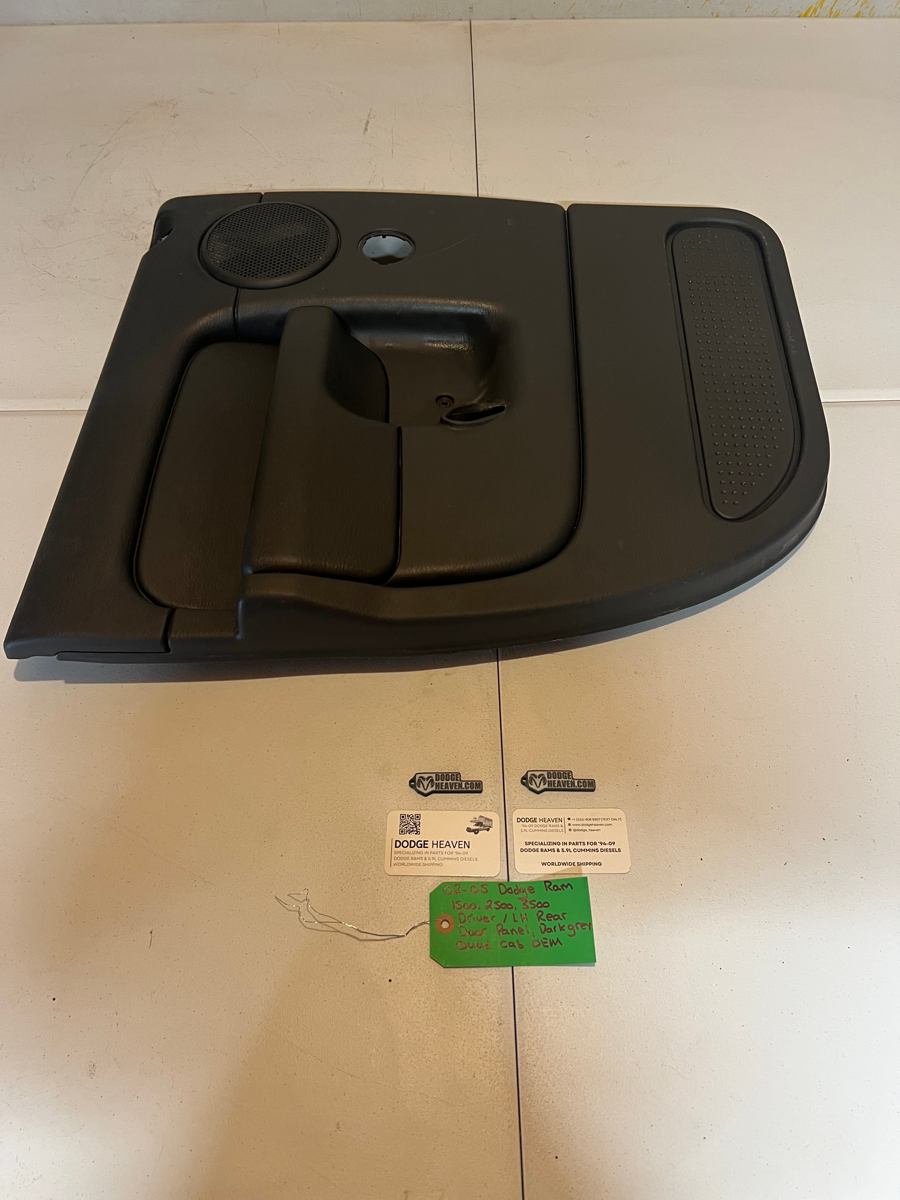 2002-2005 Dodge Ram 1500 2500 3500 Drivers LH Rear Door Panel Dark Grey