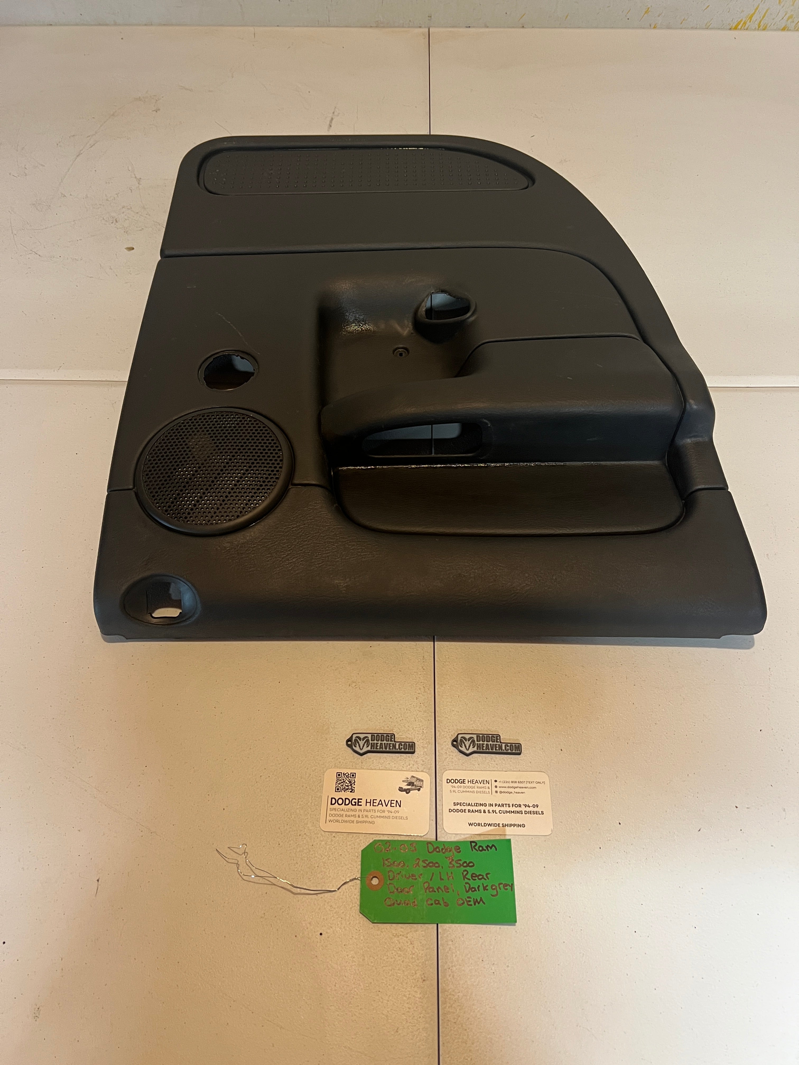 2002-2005 Dodge Ram 1500 2500 3500 Drivers LH Rear Door Panel Dark Grey