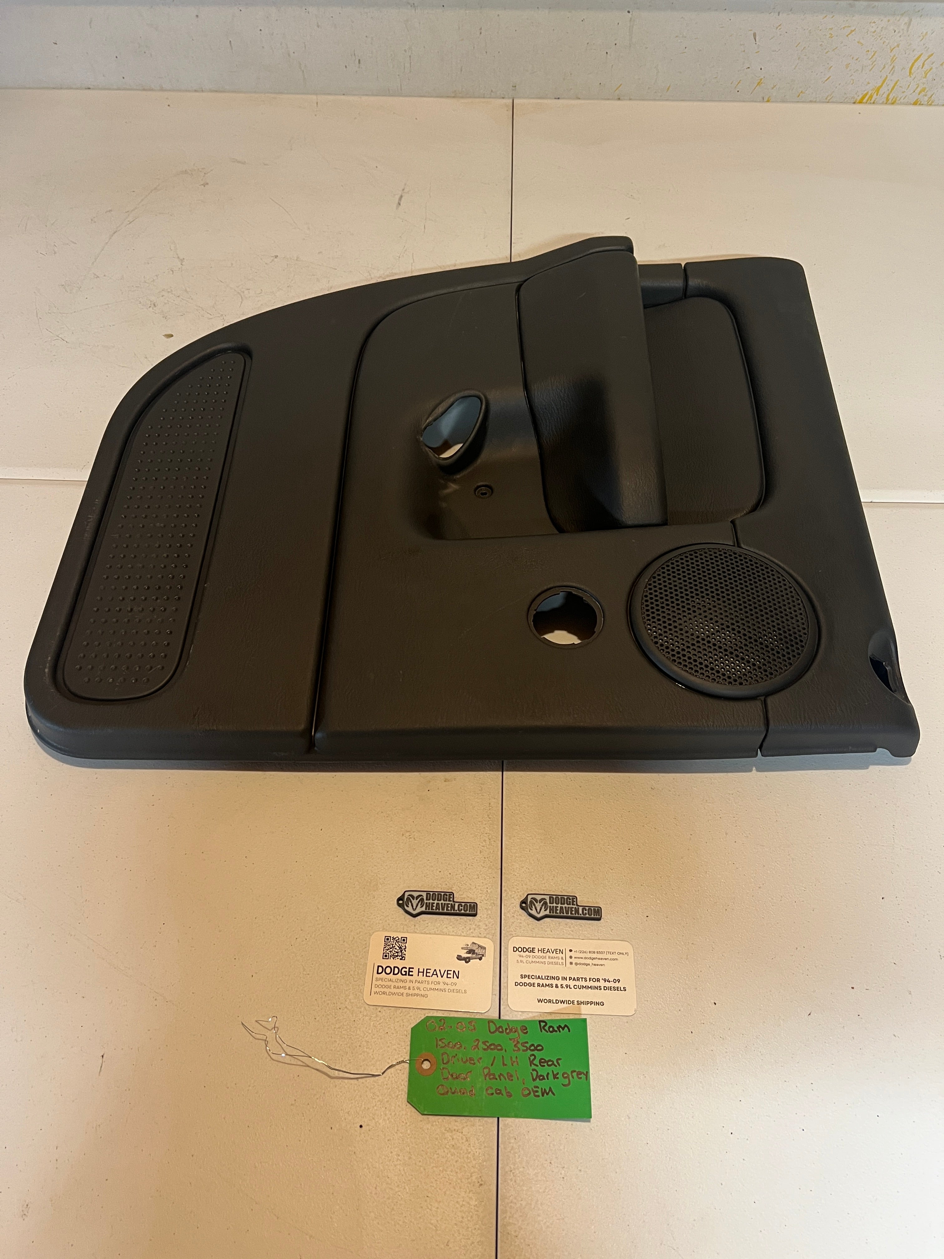 2002-2005 Dodge Ram 1500 2500 3500 Drivers LH Rear Door Panel Dark Grey