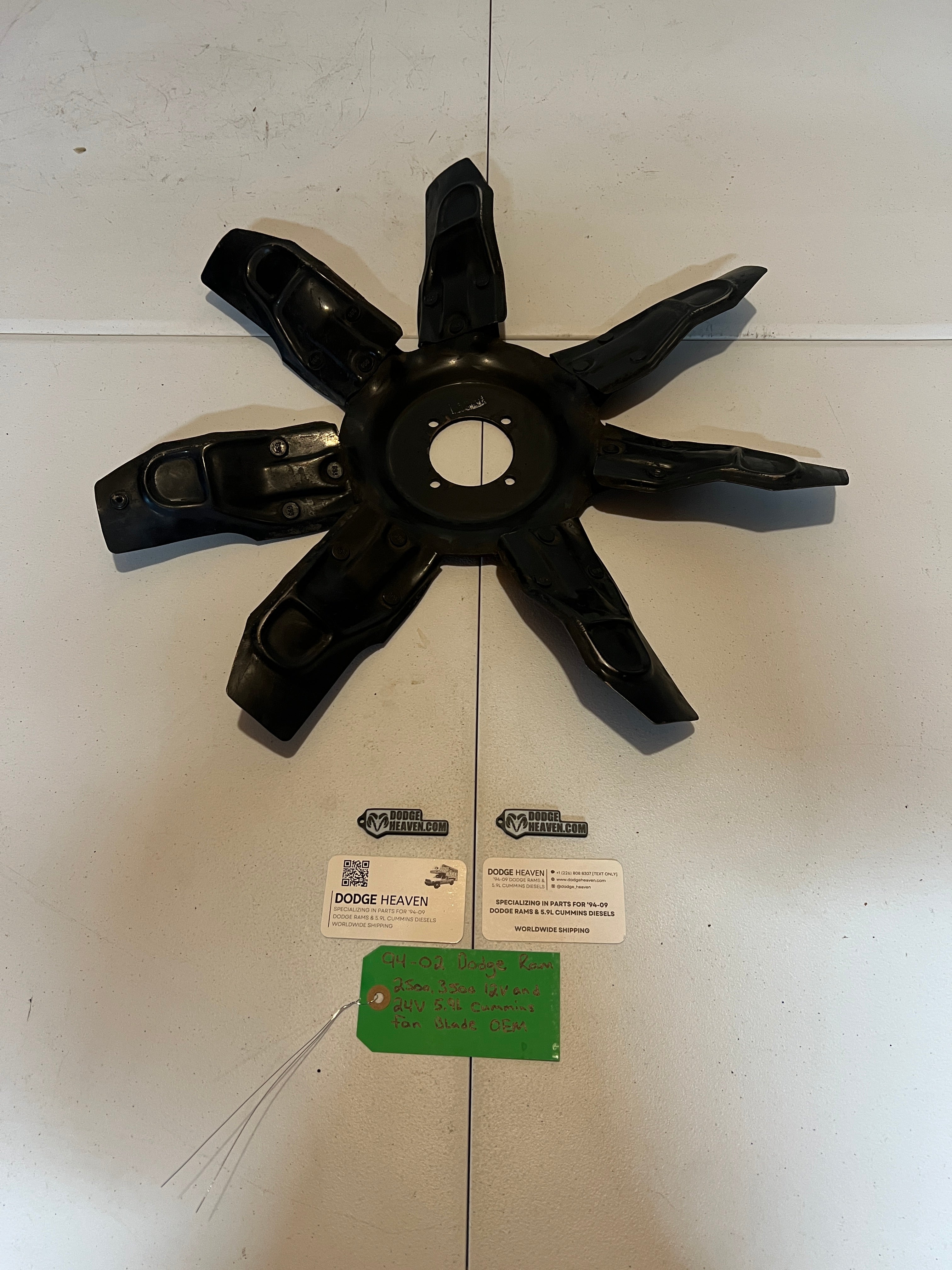 1994-2002 Dodge Ram 2500 3500 12 & 24V 5.9L Cummins engine Cooling Fan Blade