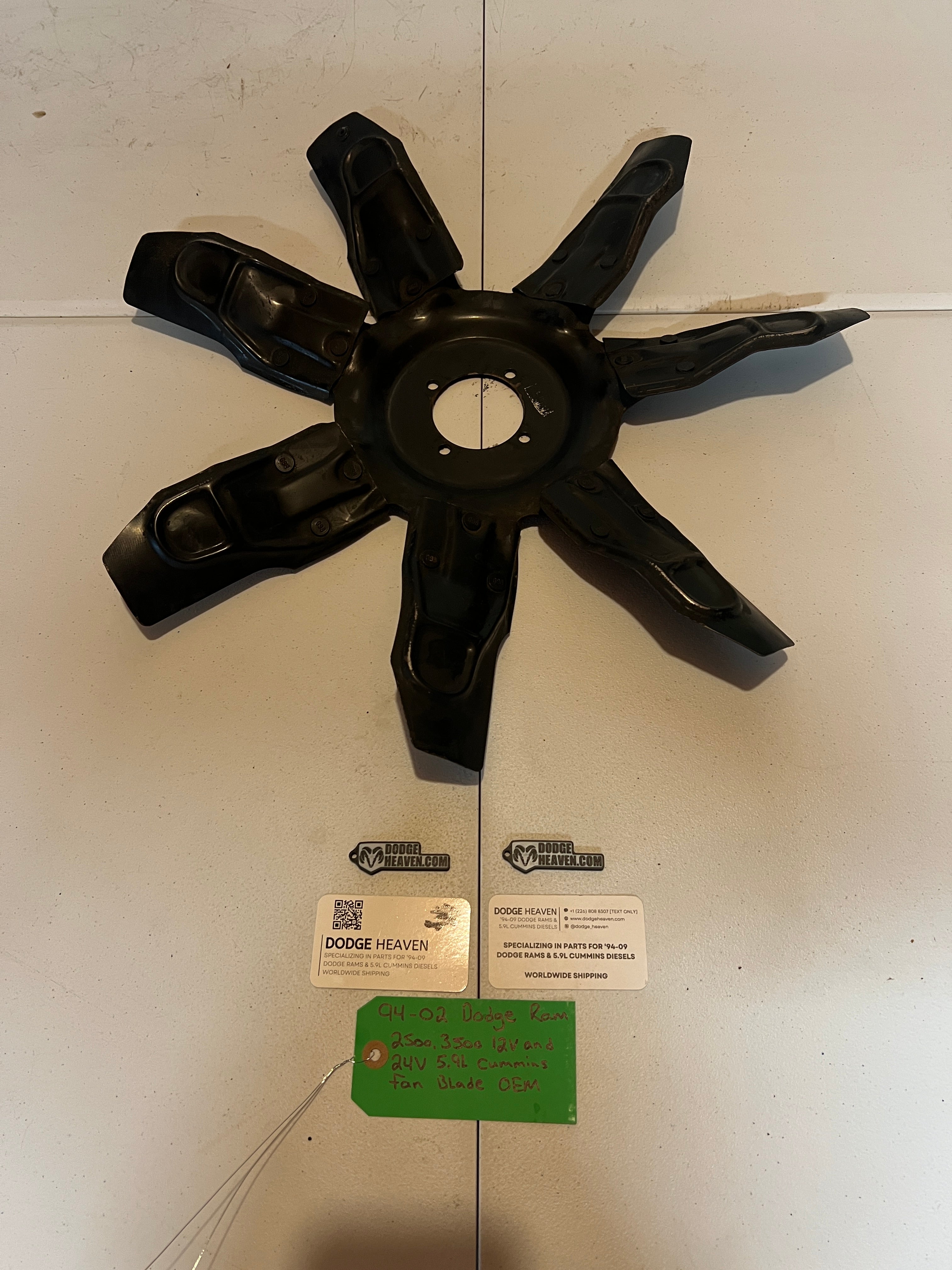 1994-2002 Dodge Ram 2500 3500 12 & 24V 5.9L Cummins engine Cooling Fan Blade
