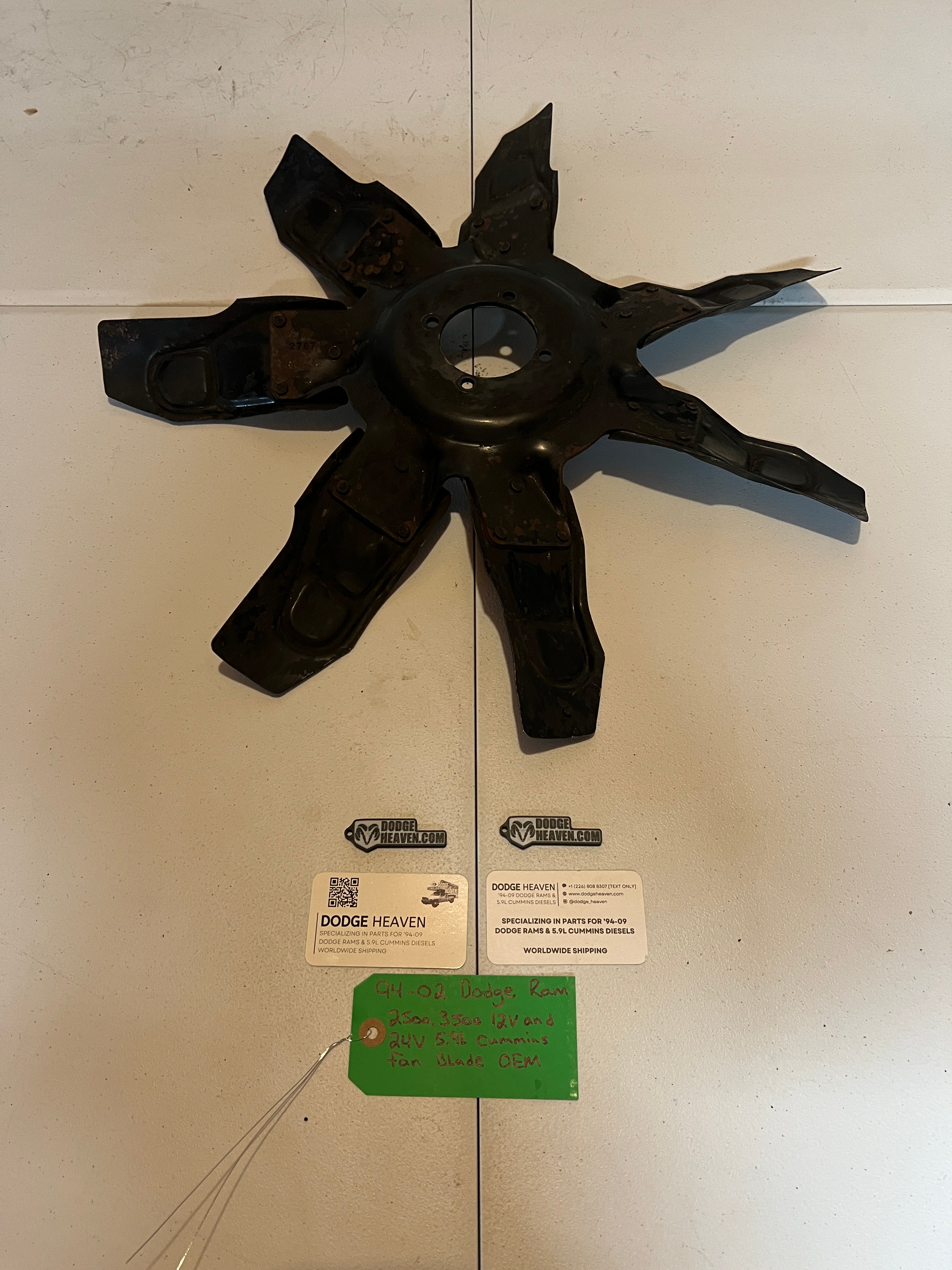 1994-2002 Dodge Ram 2500 3500 12 & 24V 5.9L Cummins engine Cooling Fan Blade