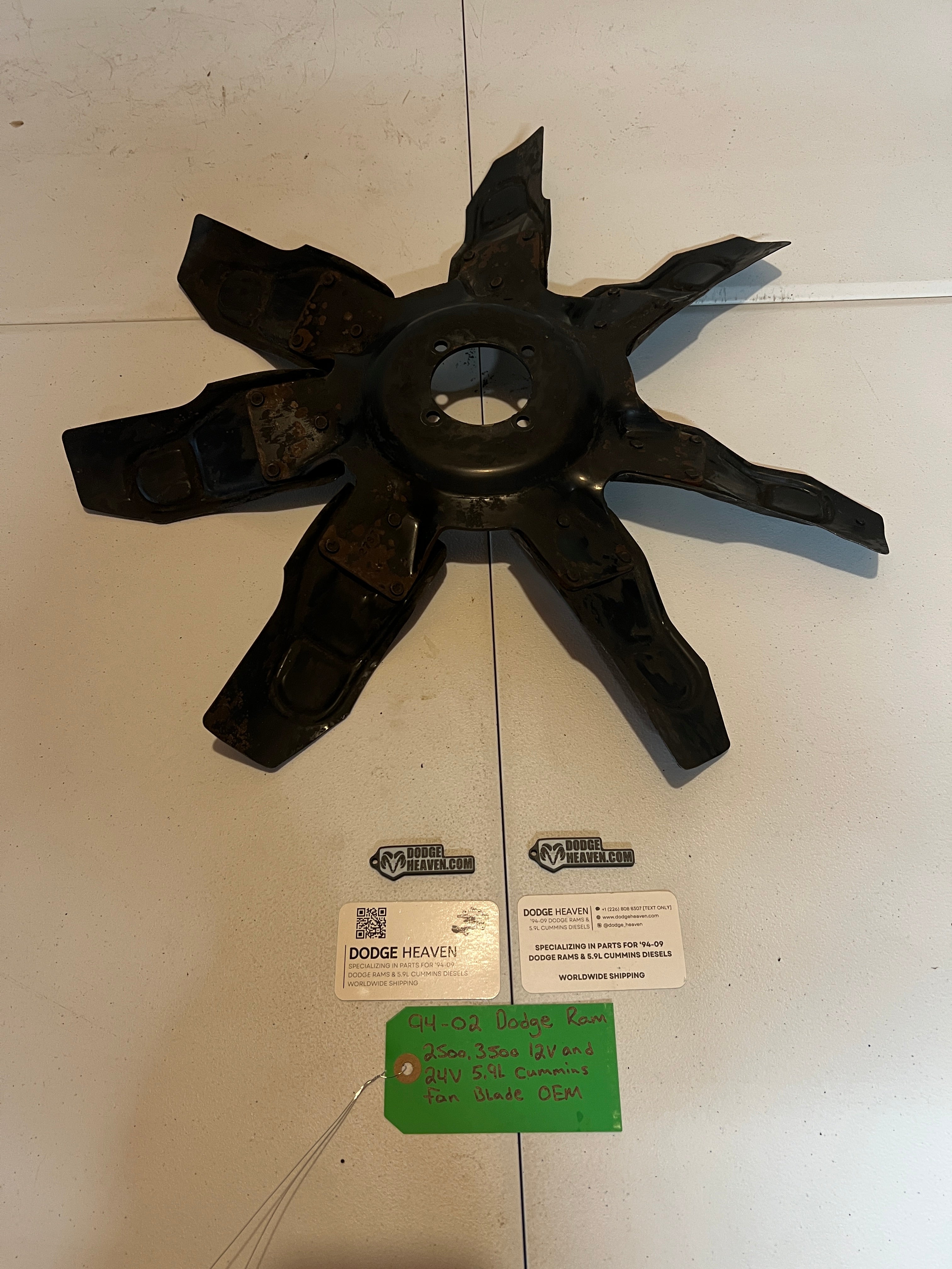 1994-2002 Dodge Ram 2500 3500 12 & 24V 5.9L Cummins engine Cooling Fan Blade