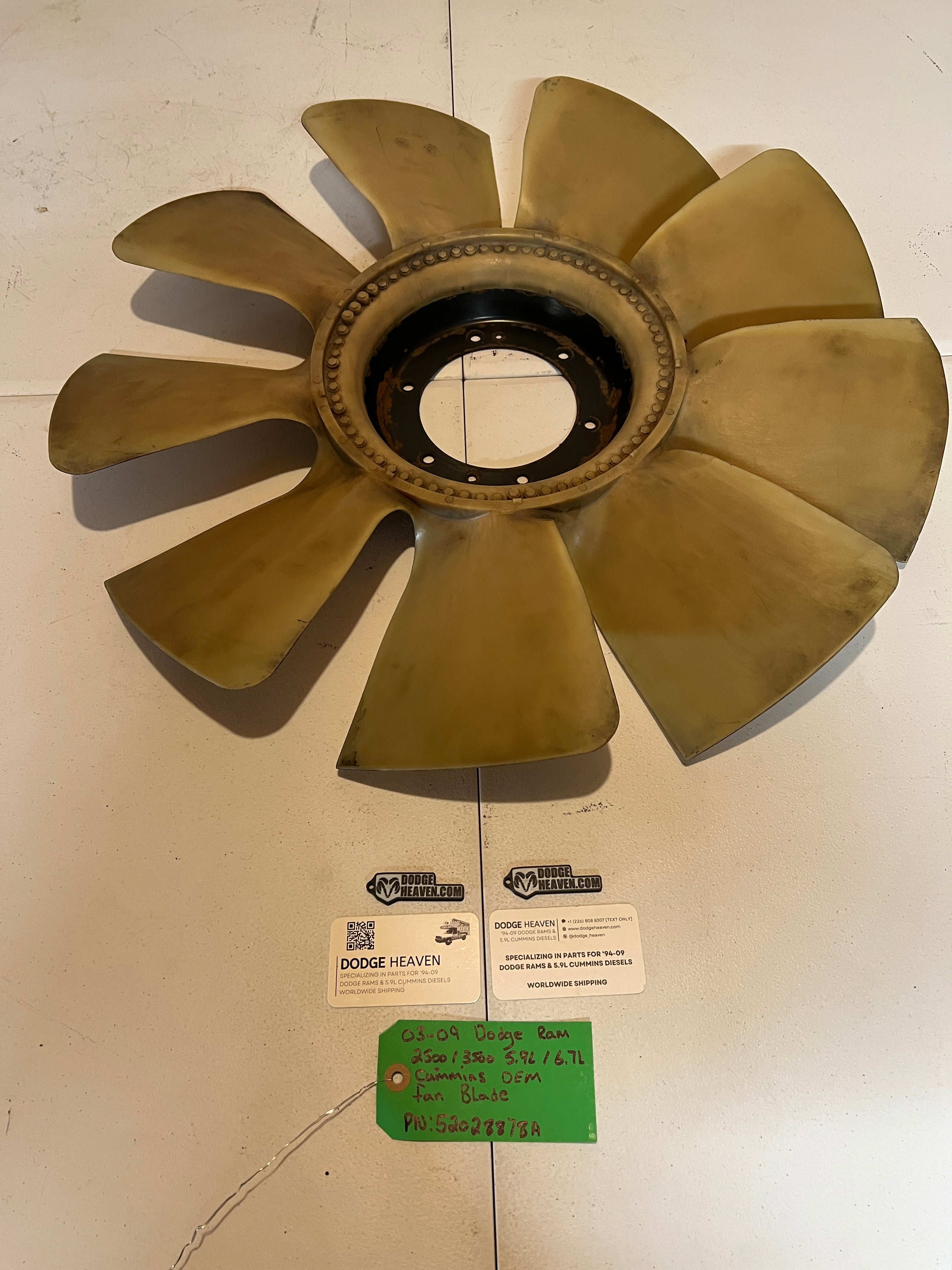 2003-2009 Dodge Ram 2500 3500 5.9l / 6.7L Cummins Fan Blade