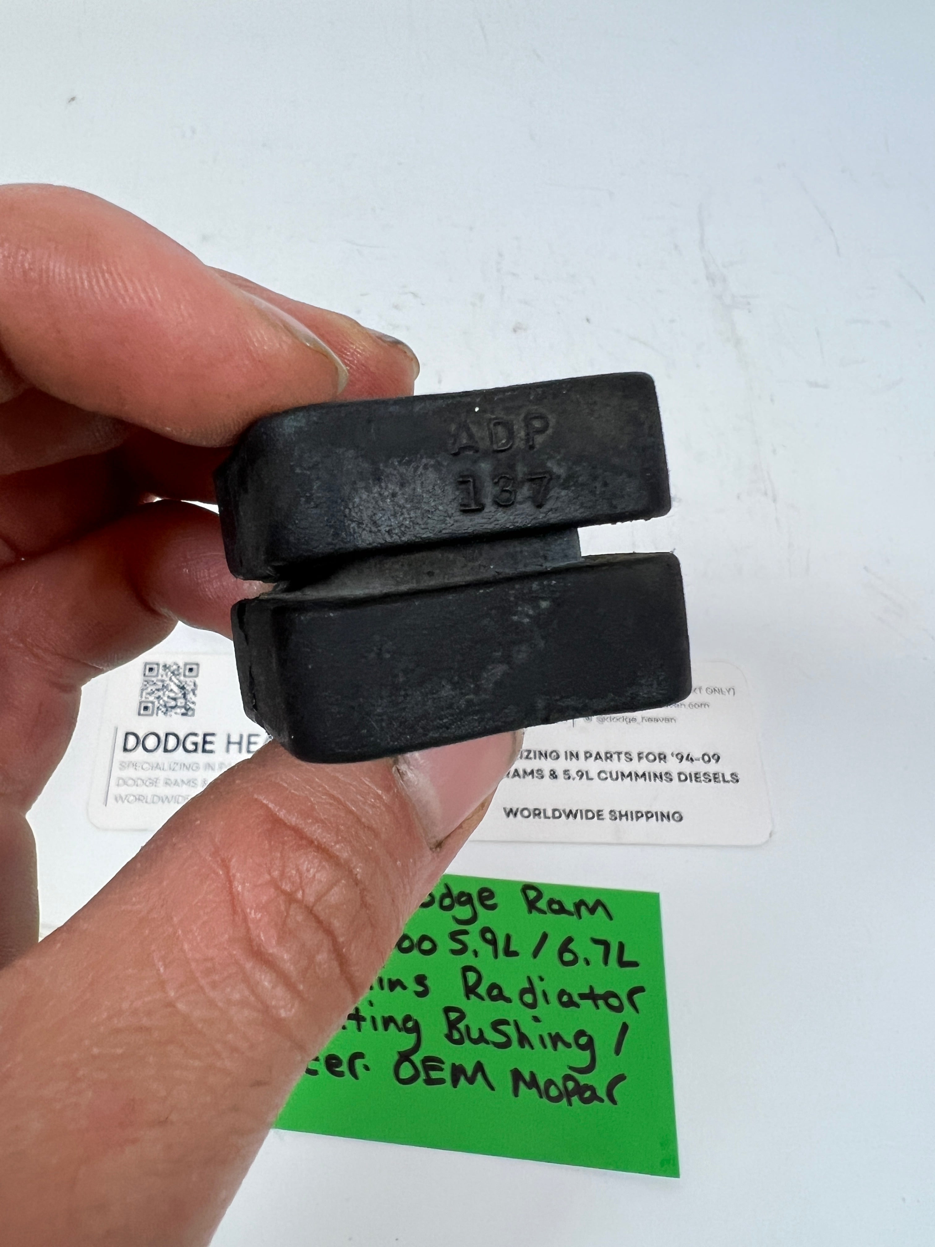 2003-2009 Dodge Ram 2500 3500 5.9L / 6.7L Cummins Radiator Mounting Bushing