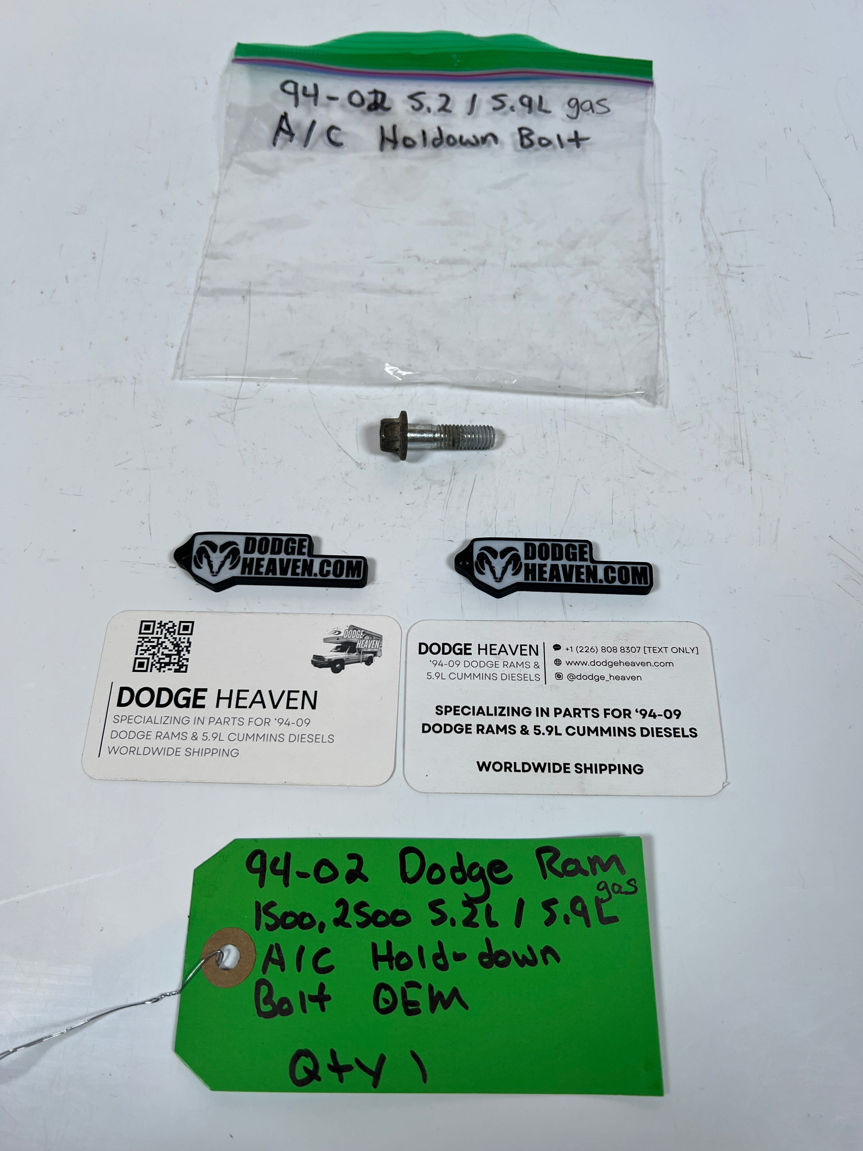 1994-2002 Dodge Ram 1500 2500 5.2L/5.9L Gas A/C Line Hold Down Bolt