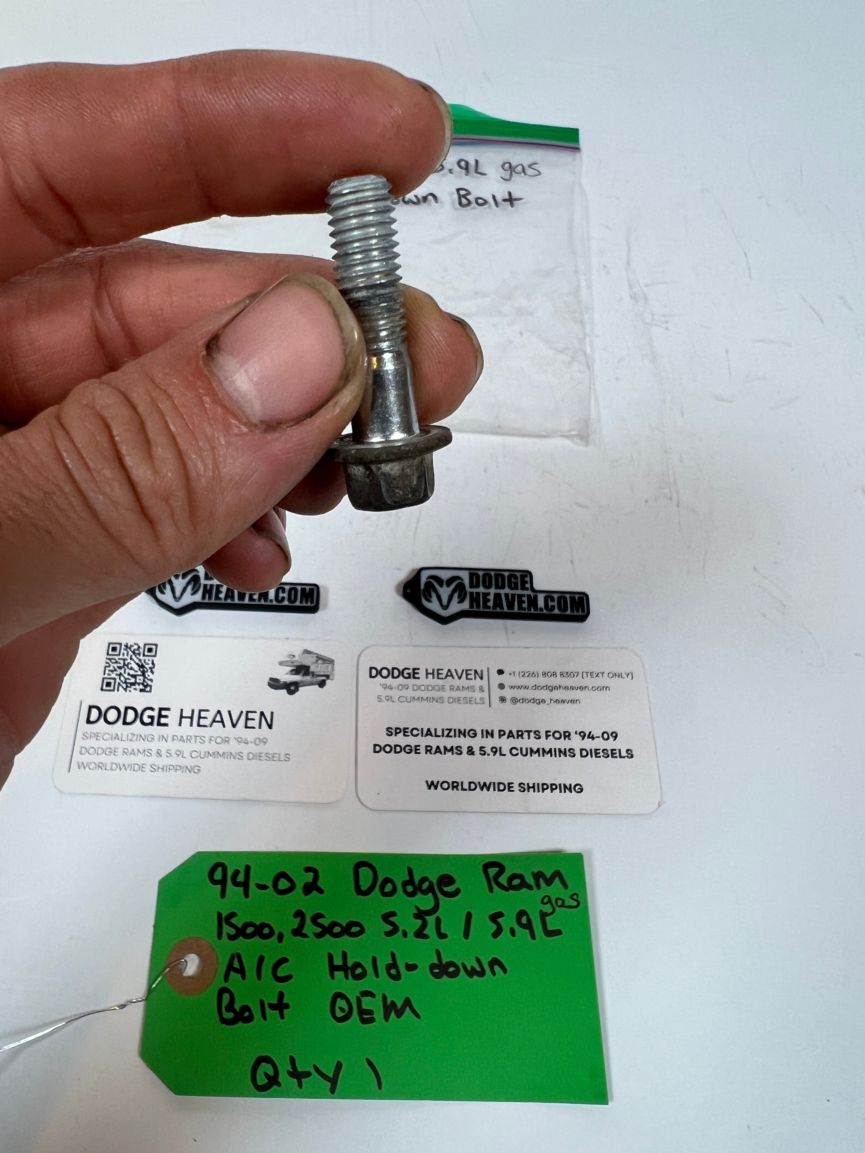 1994-2002 Dodge Ram 1500 2500 5.2L/5.9L Gas A/C Line Hold Down Bolt