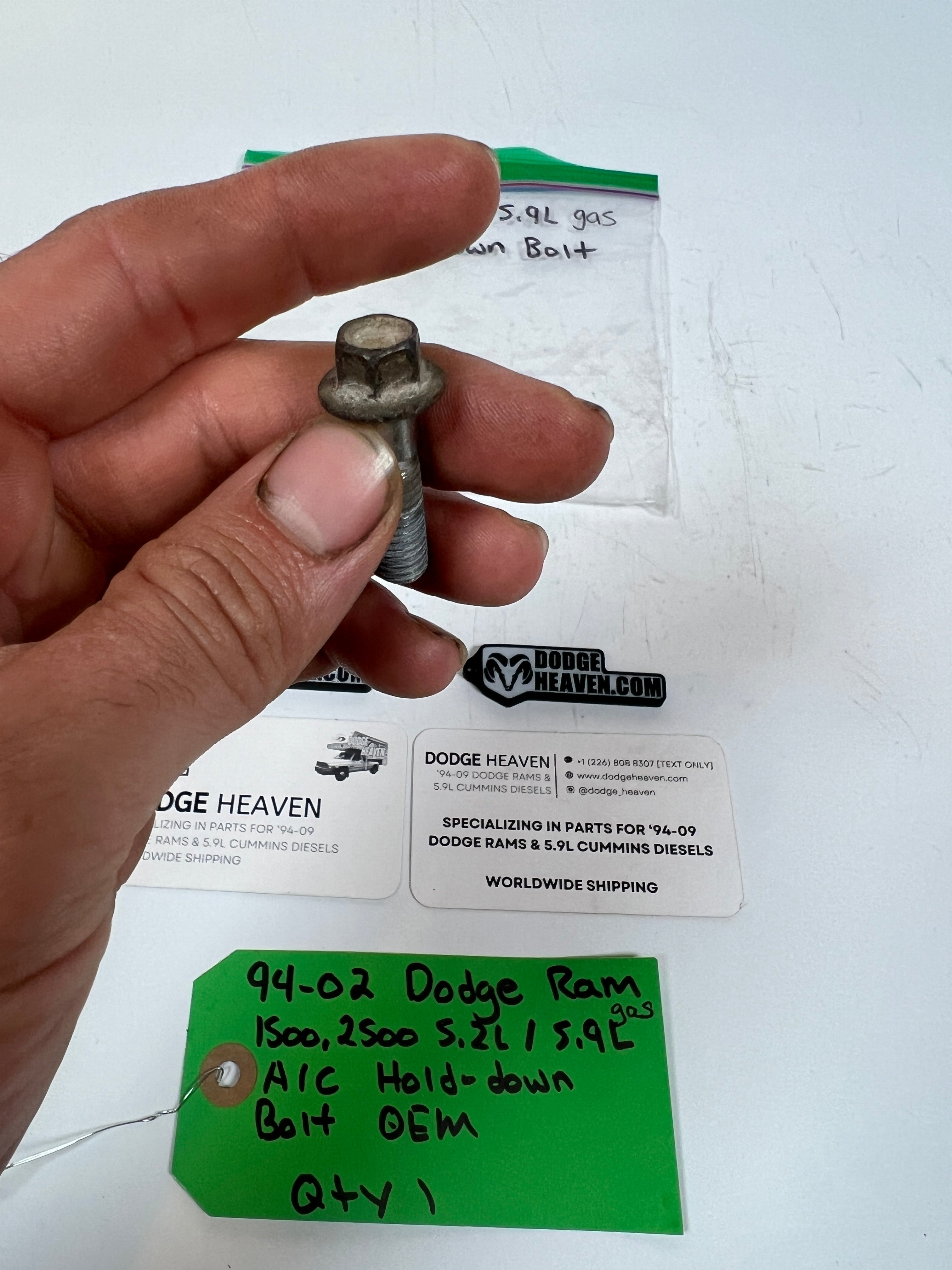 1994-2002 Dodge Ram 1500 2500 5.2L/5.9L Gas A/C Line Hold Down Bolt