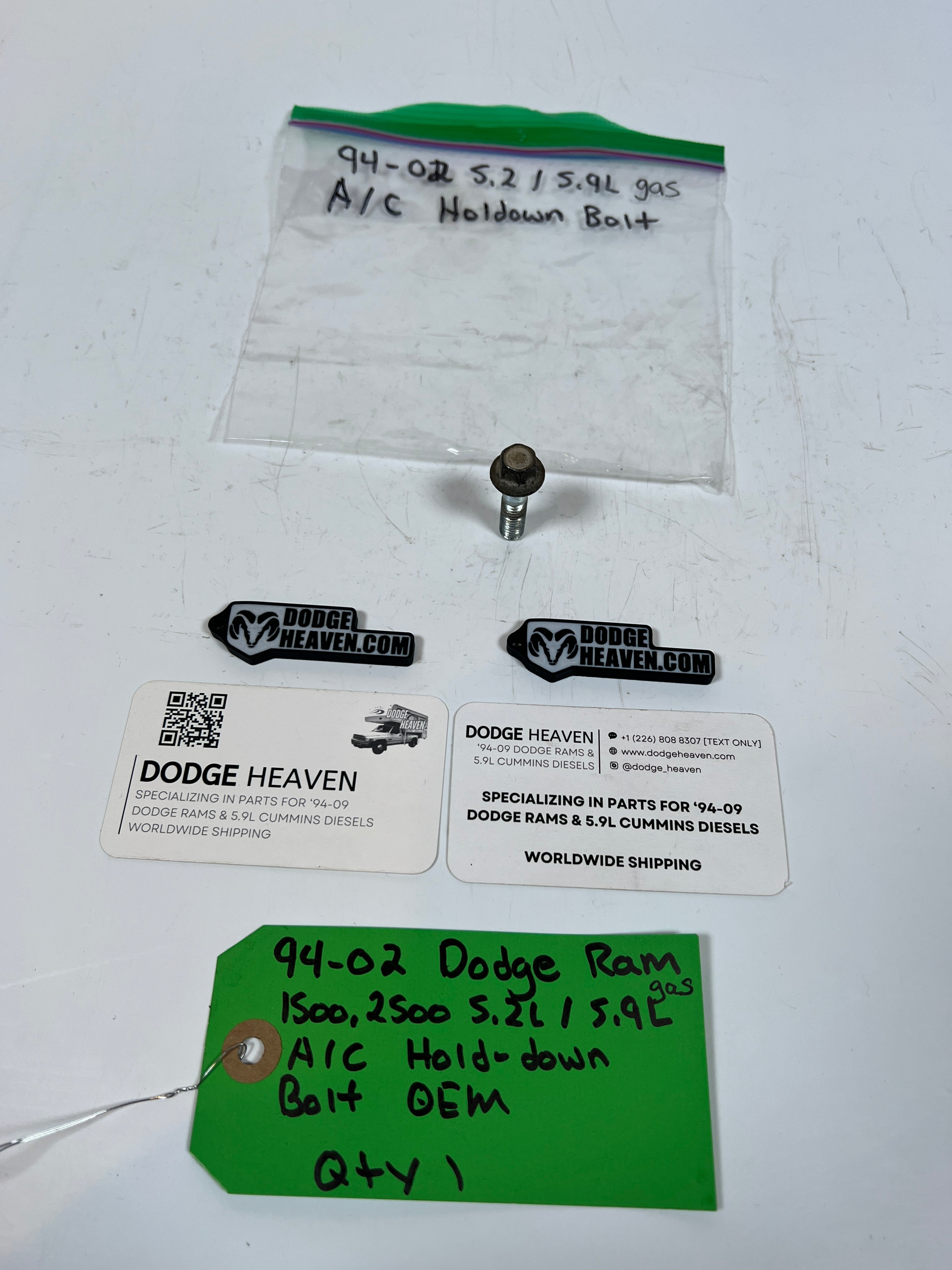 1994-2002 Dodge Ram 1500 2500 5.2L/5.9L Gas A/C Line Hold Down Bolt